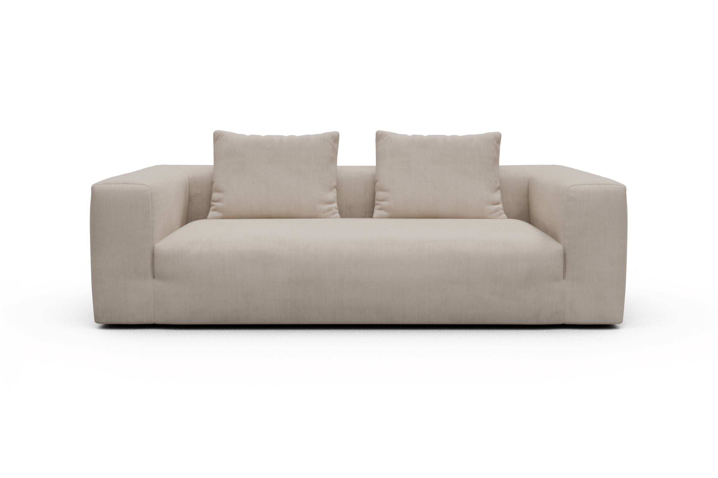Skandi Home Sofa Fred 3-Sitzer Cordufine-Off-White moebelfaktor