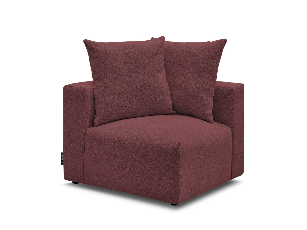 Bobochic Voltaire Eckmodul Melange-Stoff Rot Ecke links