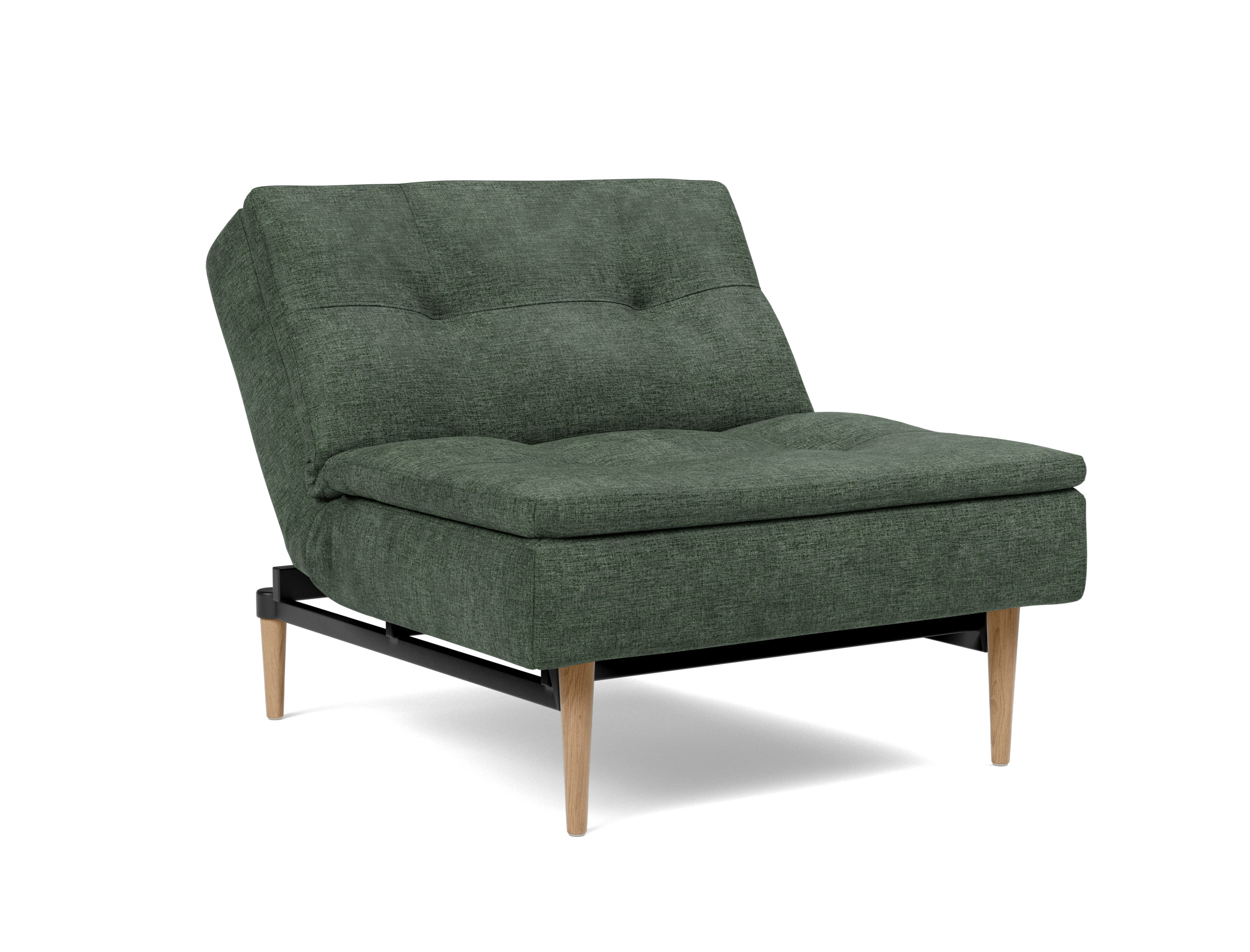 Sessel Dublexo Flachgewebe Avella 281-Pine-Green Beine Styletto Eiche hell