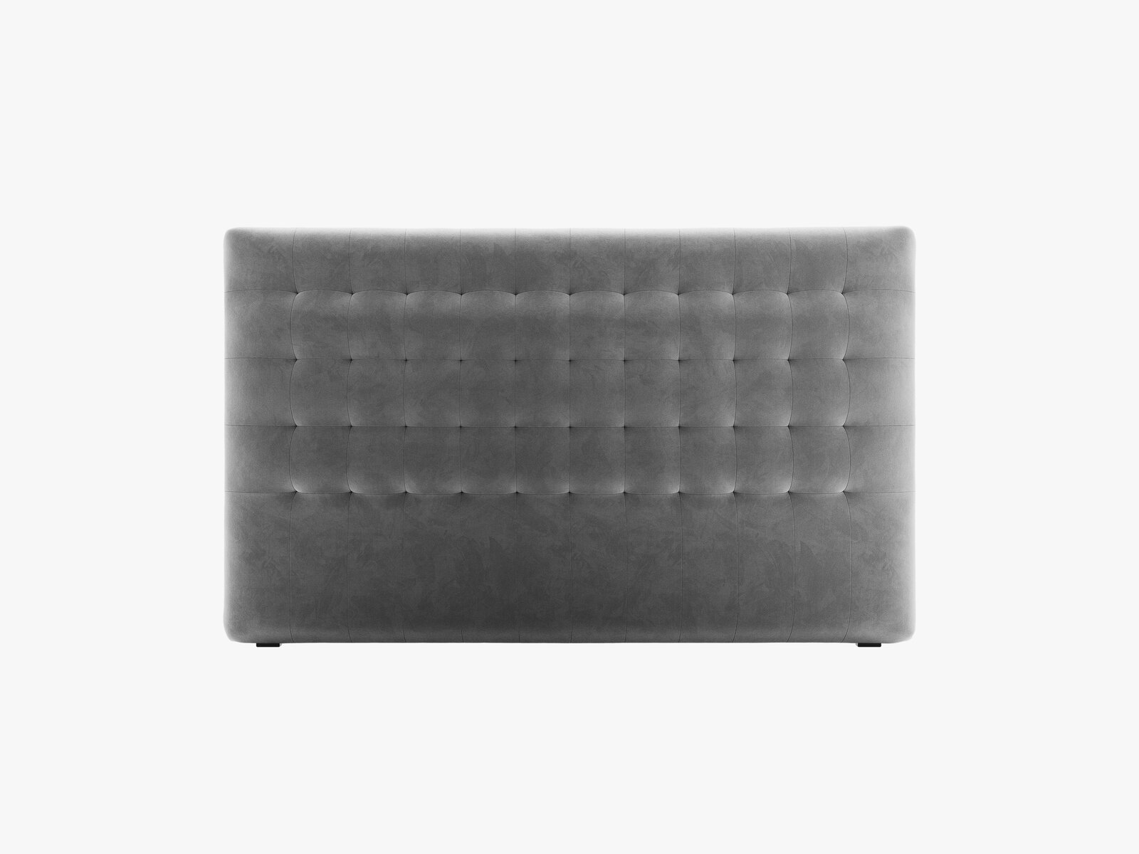 Micadoni Nova Samtiger Kopfteil 120 cm (H 95 cm) Samt Paris Grau 160x95