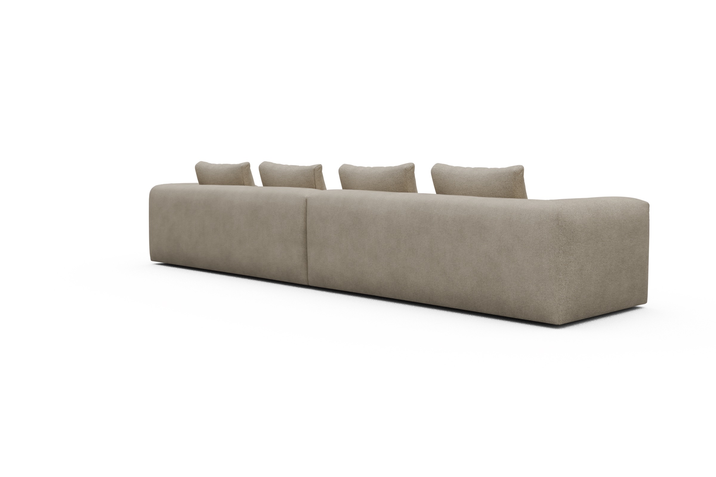 Sofa Modulares XXL Sofa Fred 5-Sitzer Boucle-Belge
