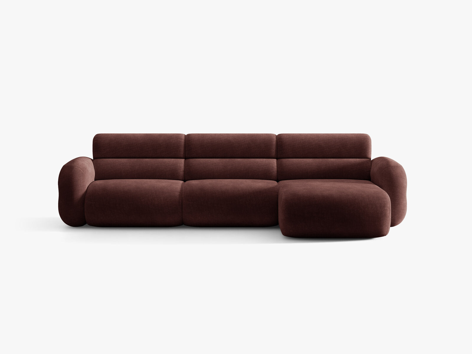 Micadoni Neo Ecksofa 4-Sitzer Rechts Chenille Golden Kirschbaum