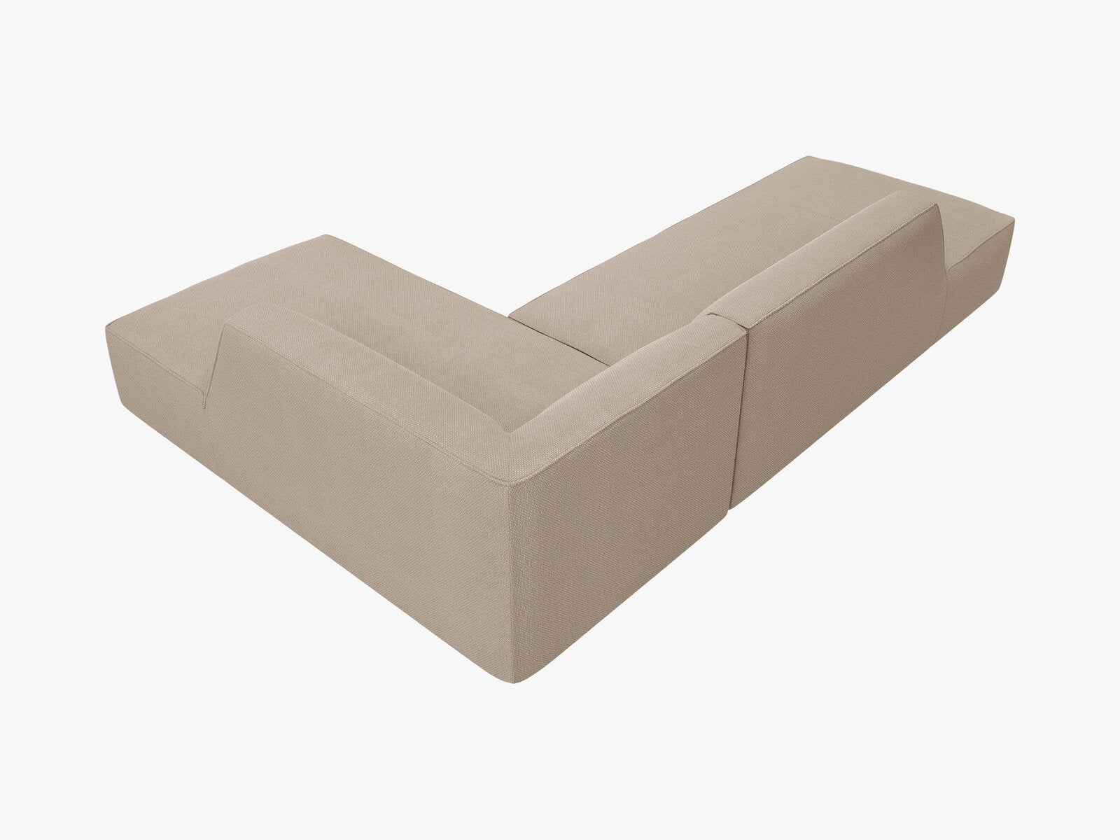 Micadoni Ecksofa Ruby 4-Sitzer Rechts Strukturierter Stoff Ottawa Dunkelbeige