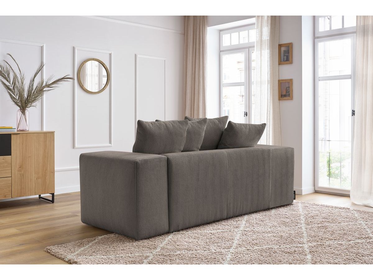 Bobochic Voltaire Sofa 2-Sitzer Cordsamt Taupe