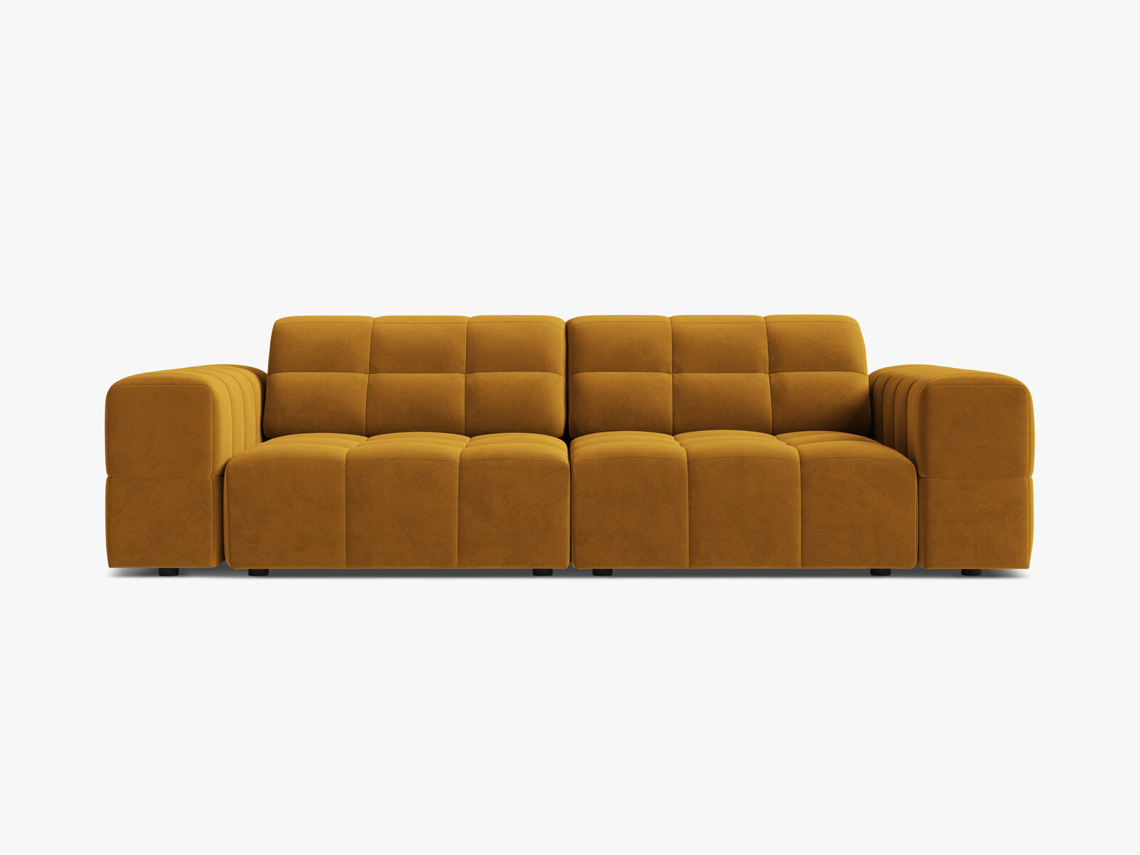 Micadoni Sofa Jennifer 3-Sitzer Samt Bluvel Gelb