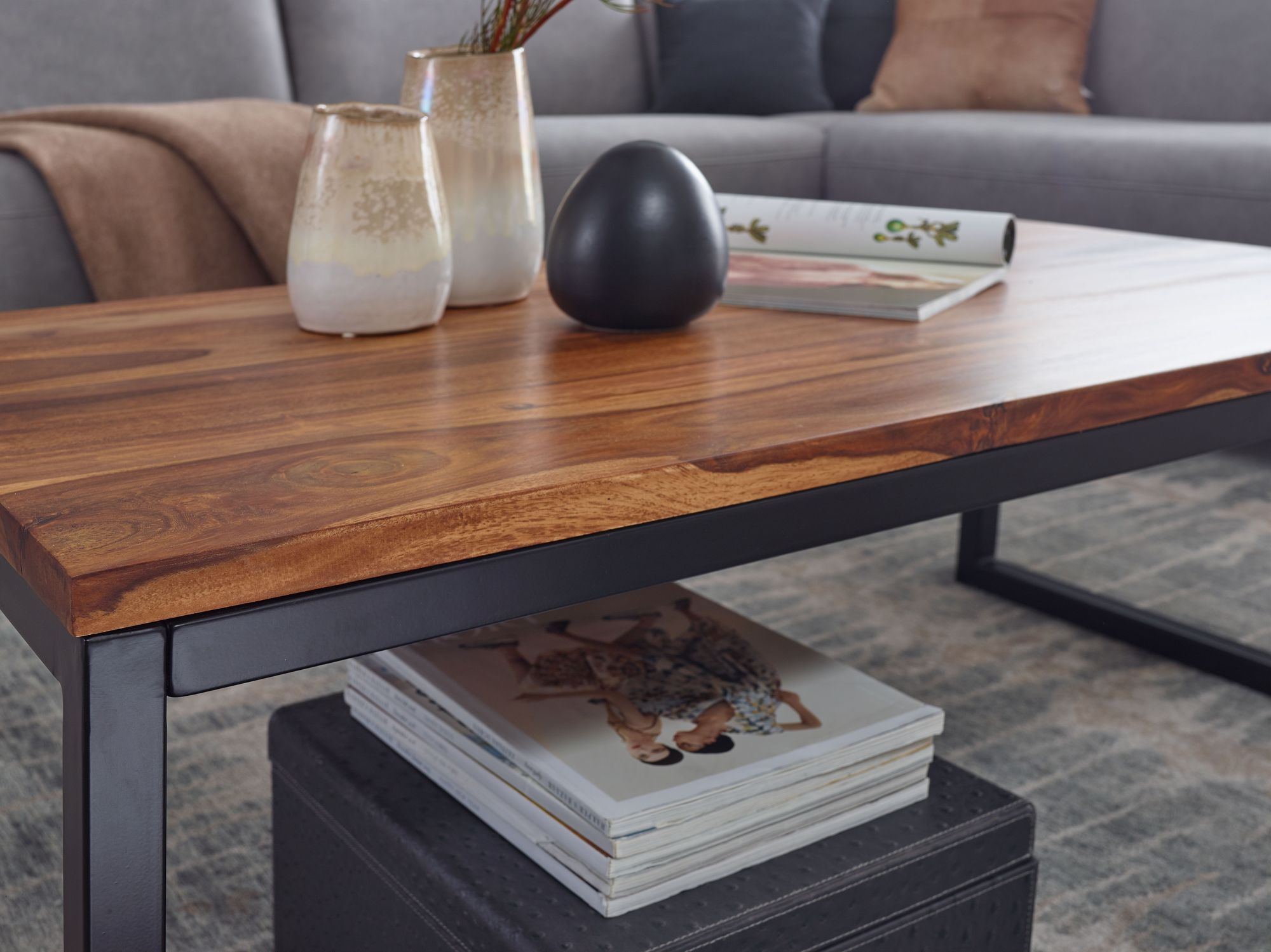 Couchtisch Vipperod Massivholz Braun 110 × 60 × 40 cm