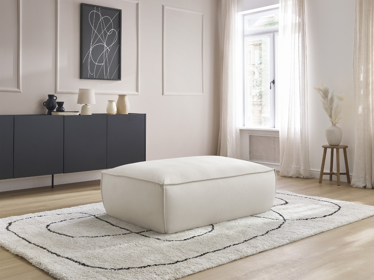 Bobochic Boheme Pouf Kunstleder Beige