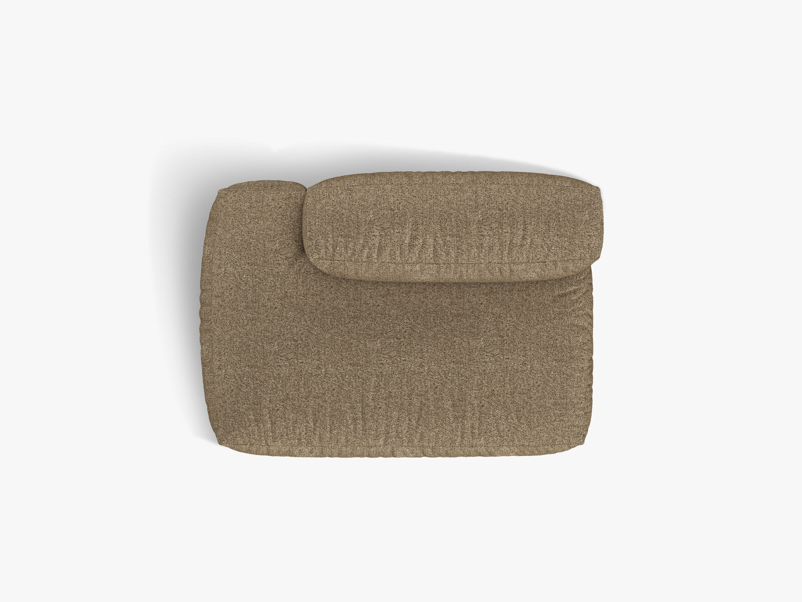 Micadoni Ecksofa-Modul Martina 1-Sitzer Links Boucle Monet Cappuccino