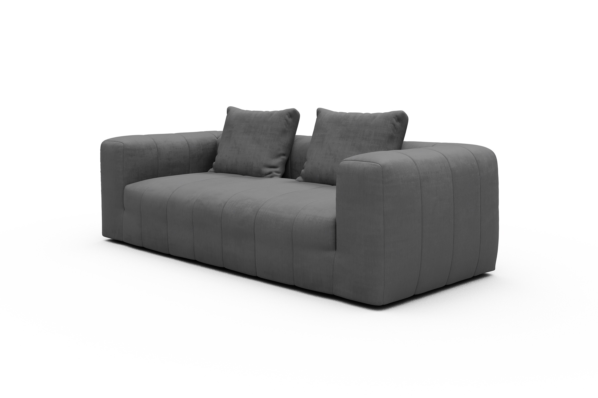 Sofa Hugo 3-Sitzer Cordufine-Grey