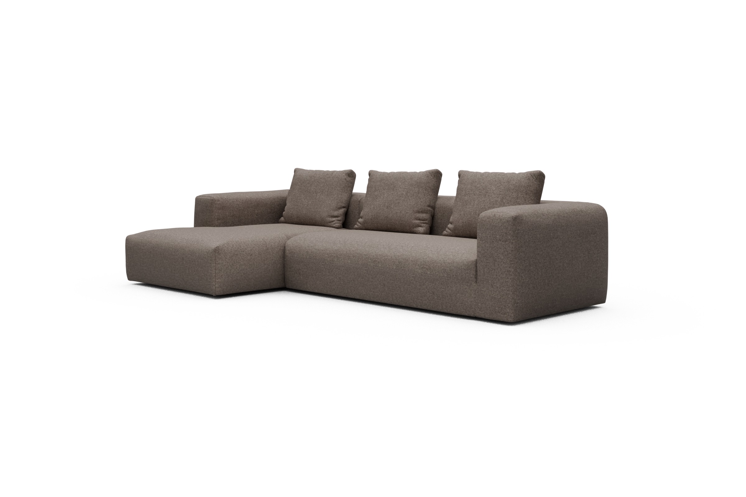 Ecksofa Fred Chaiselongue links mit 2,5-Sitzer Sama-Stone