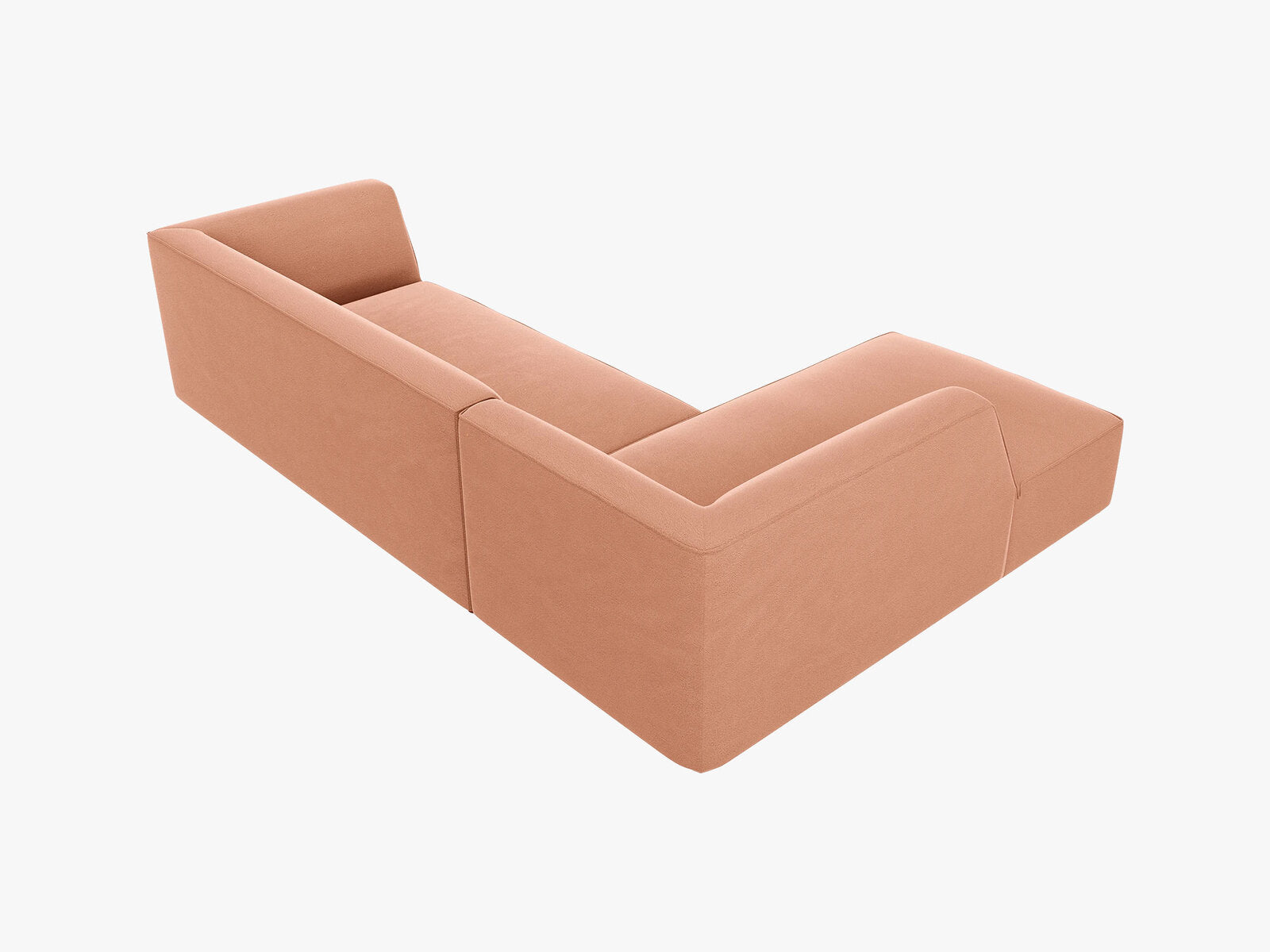 Micadoni 4-Sitzer Modular Sofa Ruby Links Samt Salvador Rosa