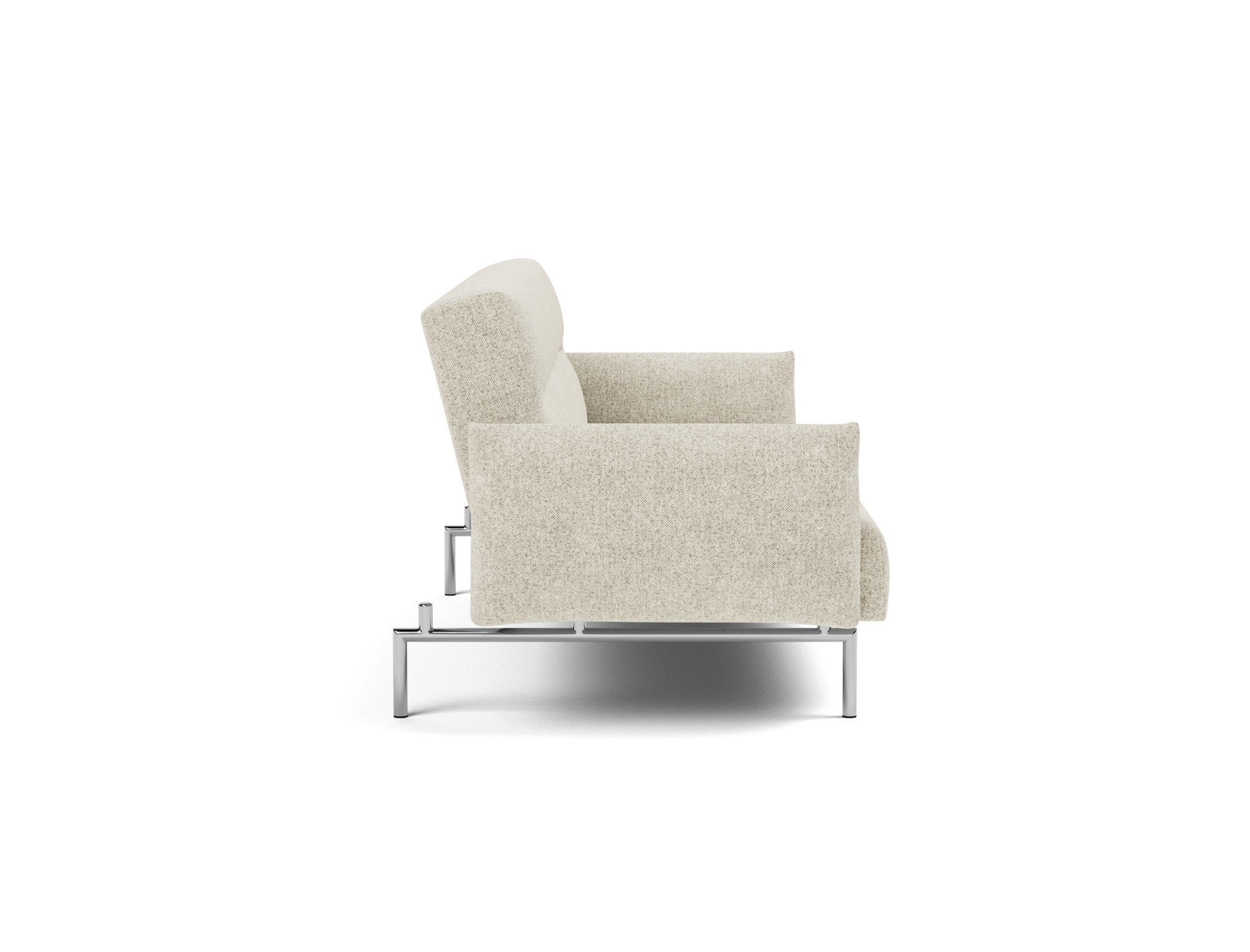 Schlafsofa Jillis mit Armlehnen Strukturierter Stoff Taura 357-Off-White