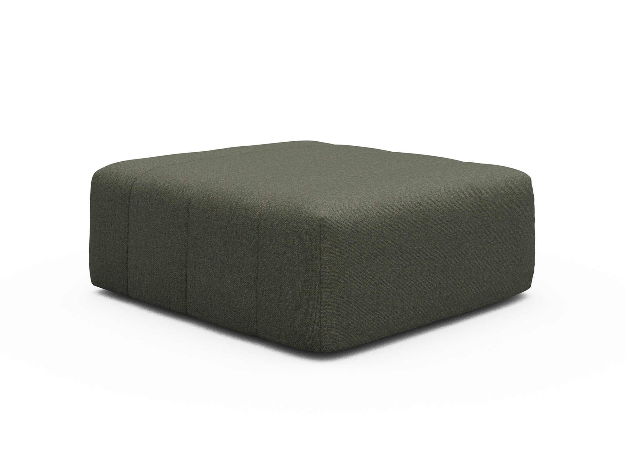 Ottomane Hugo Strukturierter Stoff Sama 335-Winter-Moss