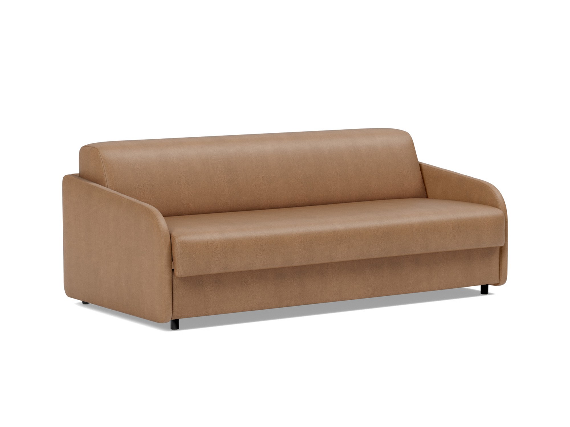 Schlafsofa Eivor mit Taschenfederkernmatratze 160 Lederoptik Faunal 551-Brown