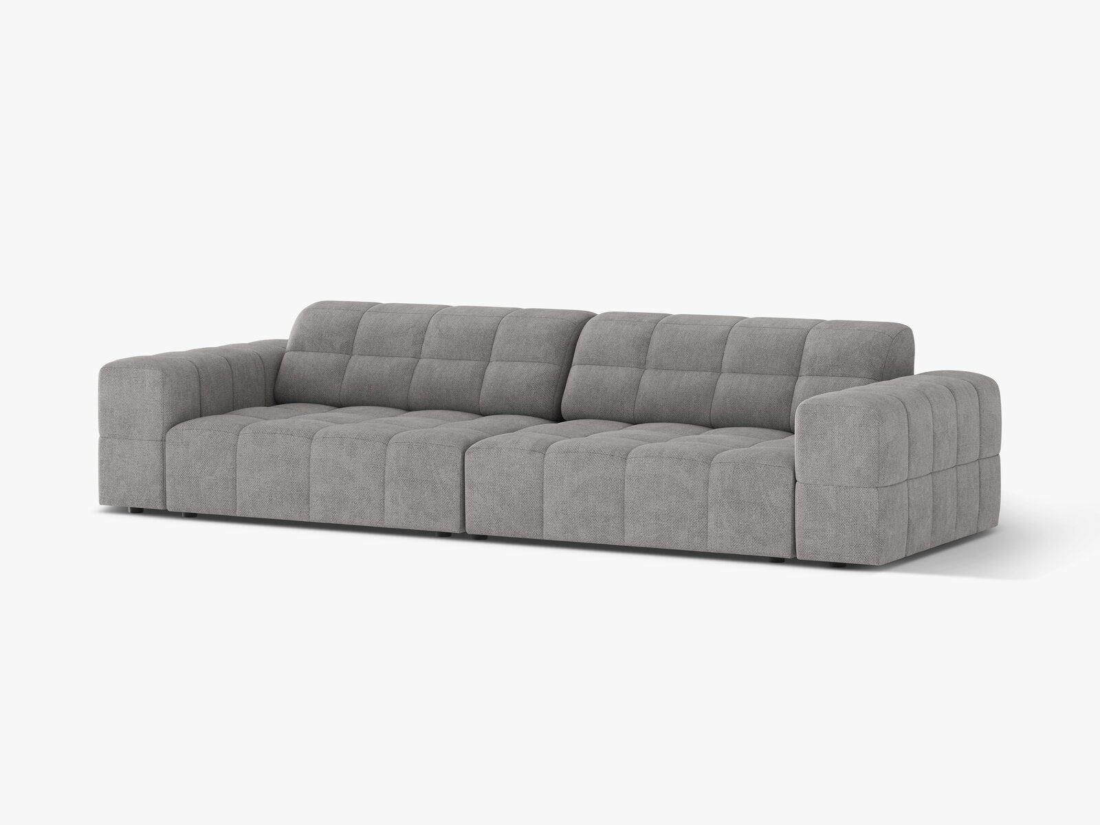 Micadoni Sofa Jennifer 4-Sitzer Chenille Eden Hellgrau