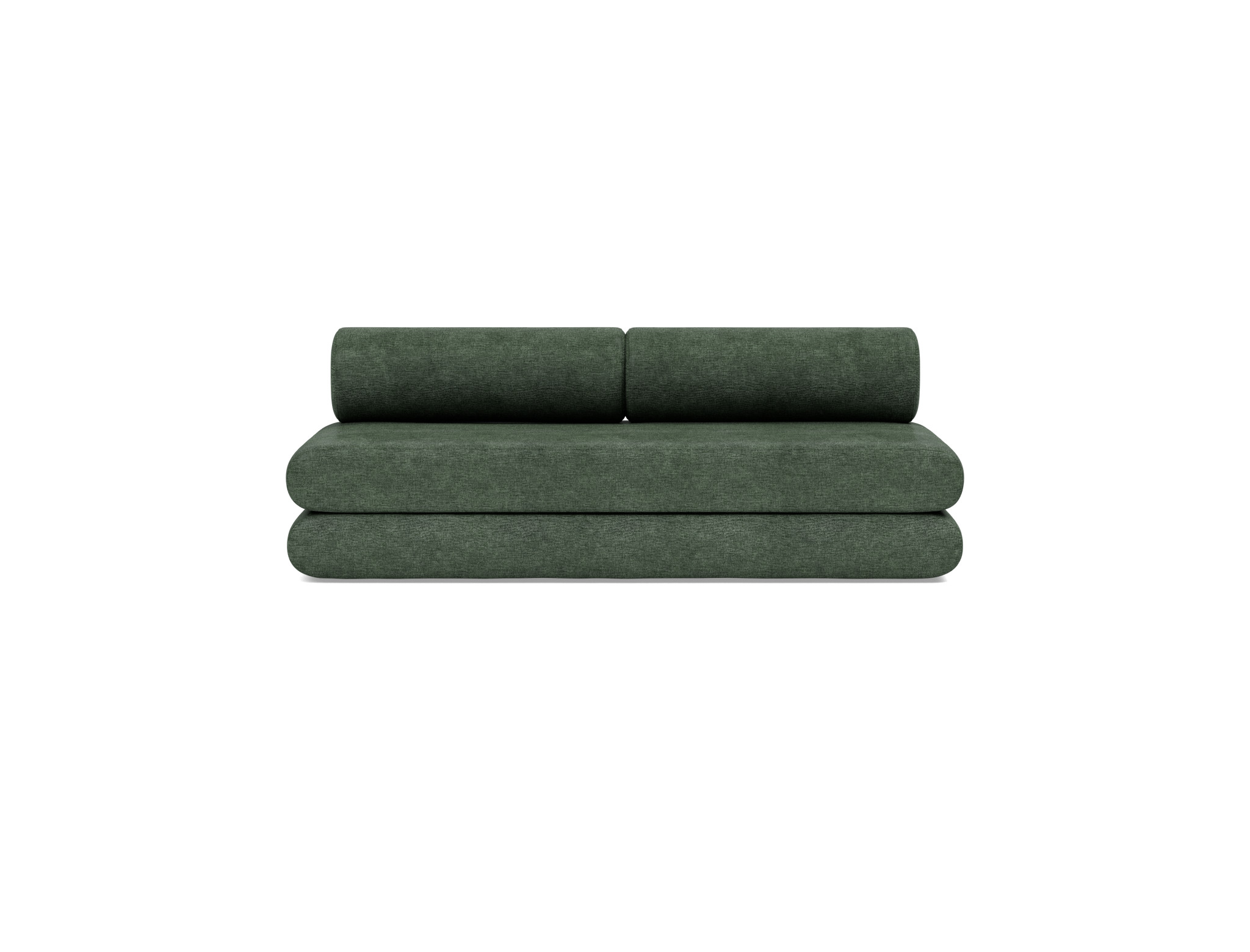 Tagesbett Circlus mit Rückenrollen Flachgewebe Avella 281-Pine-Green