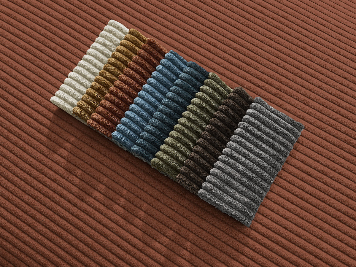 Bobochic Paris Ecksofa Cordsamt Orange