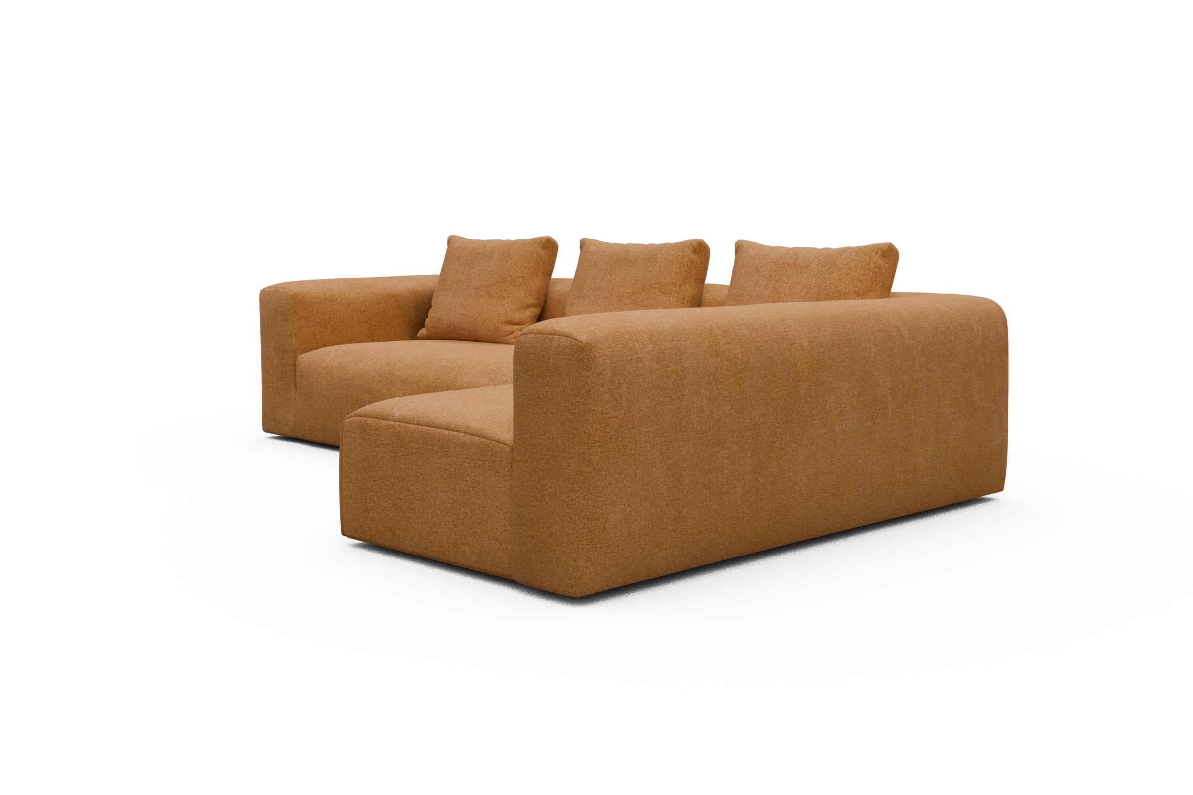 Ecksofa Fred 2x 2,5-Sitzer rechts offen Casone-Warm-Yellow