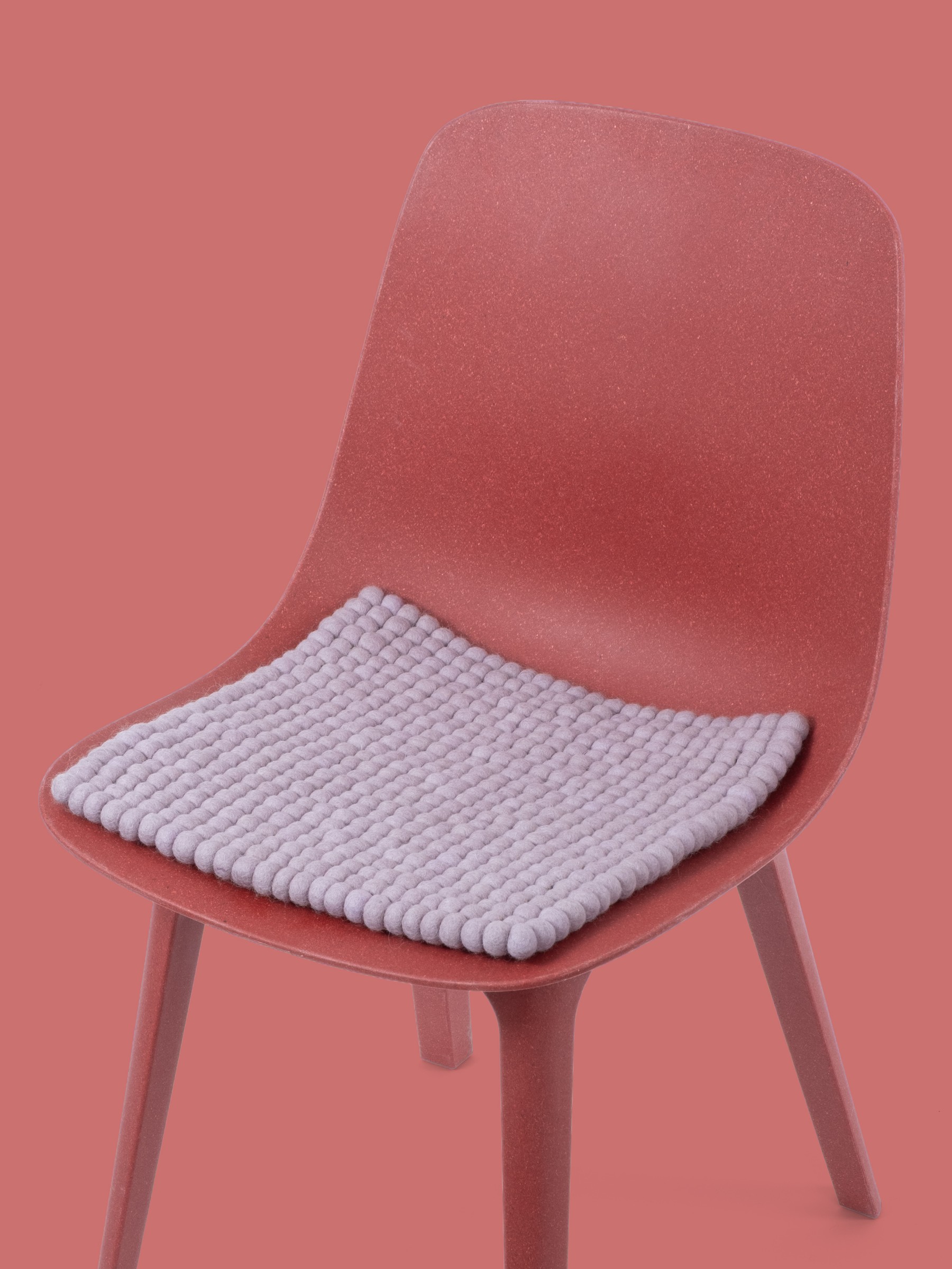 myfelt Marla Filzkugel-Sitzauflage Hellviolett 36 x 36 cm