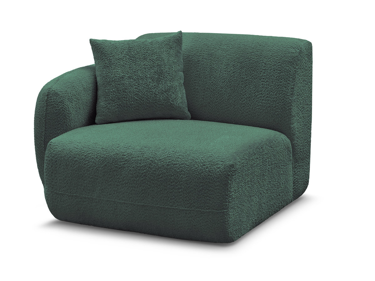 Bobochic Anda Sofamodul 1-Sitzer 104 × 103 cm Chenille Dunkelgrün Ecke links