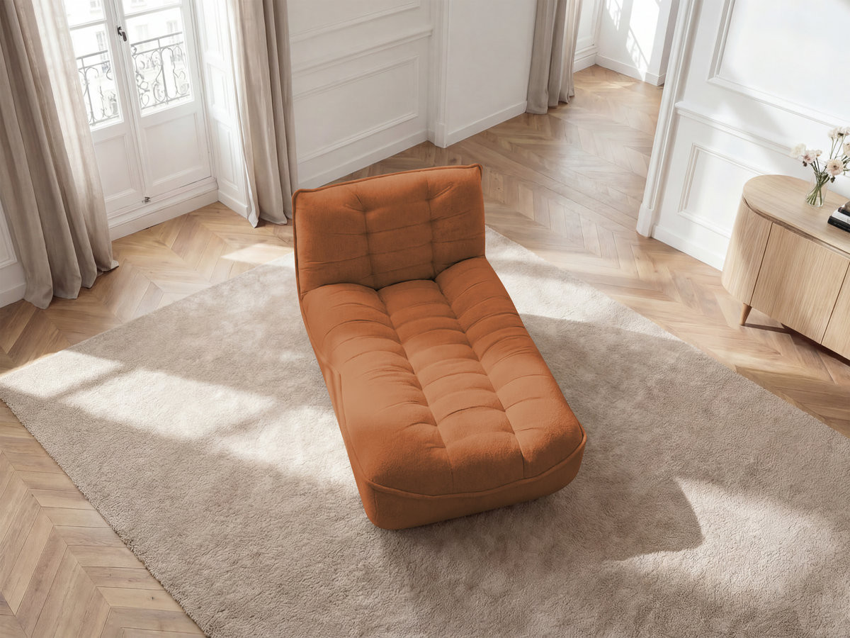 Bobochic Serena Méridienne-Modul Melange-Stoff Orange
