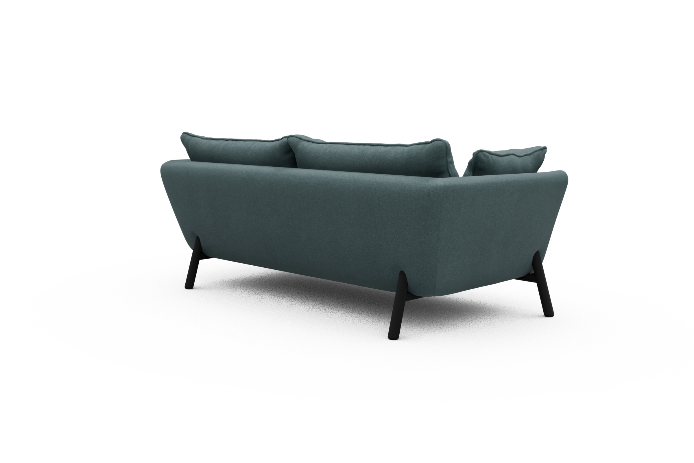 Sofa Emil PREMIUM 2-Sitzer Beinfarbe Eiche Schwarz Satya-Niagara