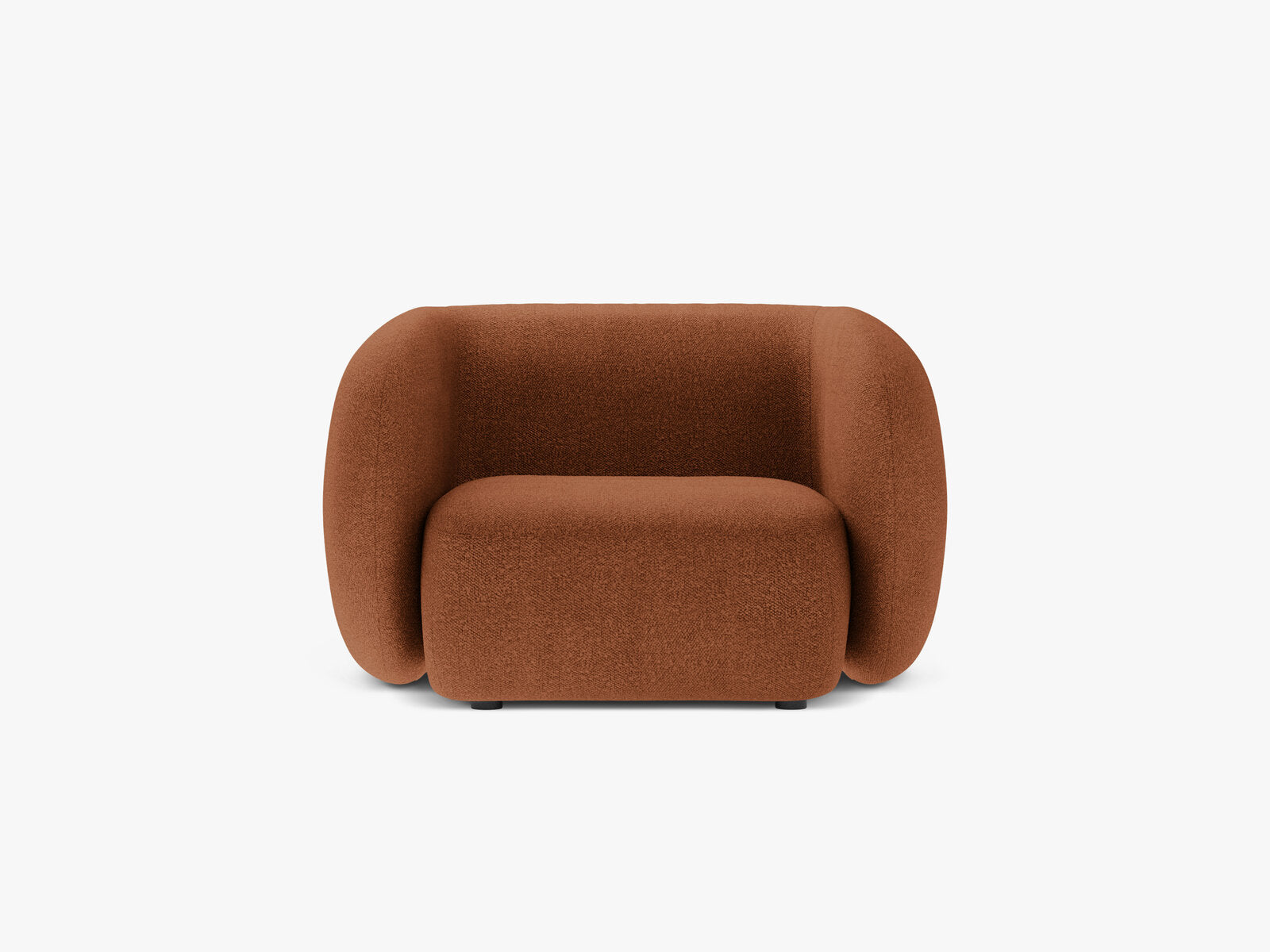 Micadoni Sessel Kate 1-Sitzer Boucle Terrakotta