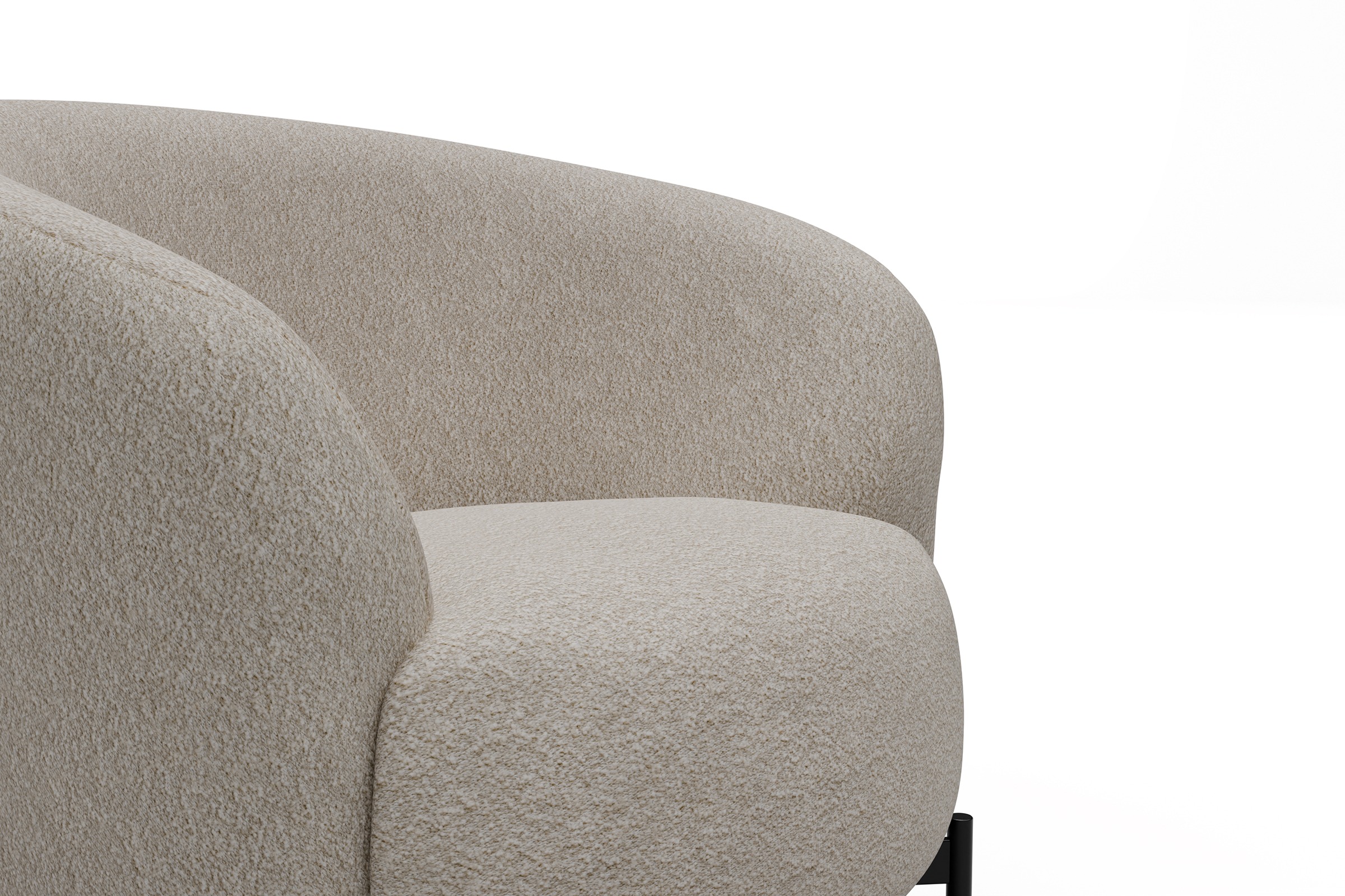Sessel Ronda X-Metallgestell Schwarz Aivi-Lace-Beige