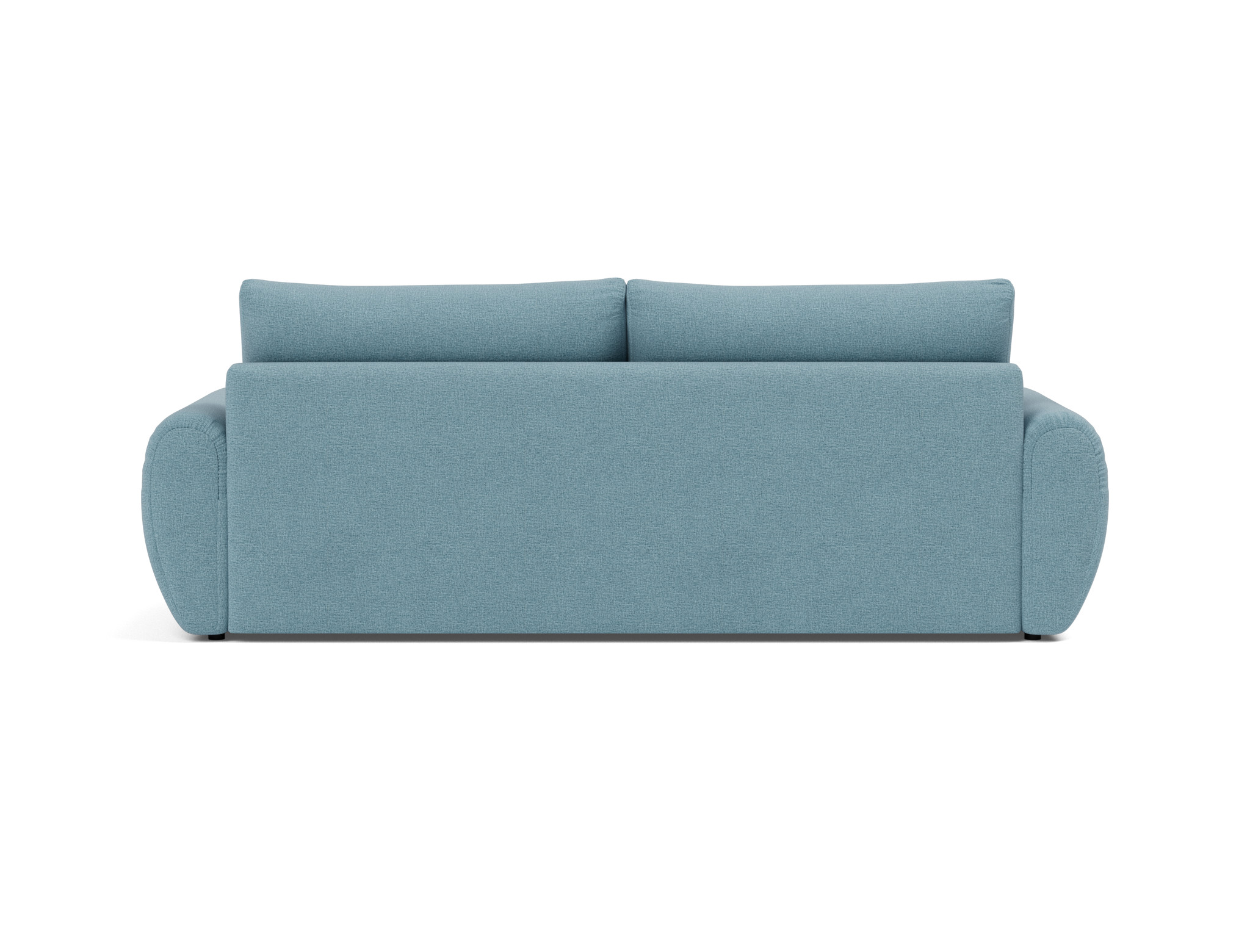 Schlafsofa Norum mit Curve-Armlehnen Flachgewebe Mixed Dance 525-Light-Blue