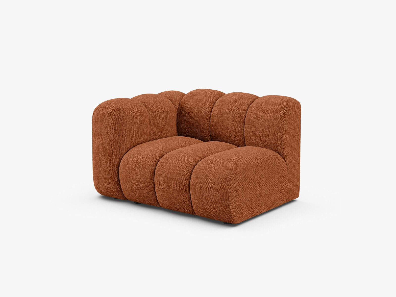 Micadoni Modul Lupine 1-Sitzer Links Chenille Eden Ziegel