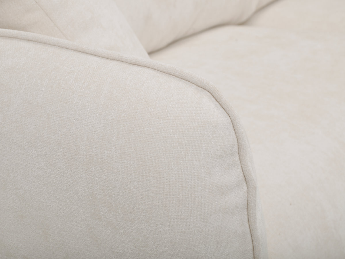 Bobochic Luigi Ecksofa Strukturstoff Weiß Ecke rechts