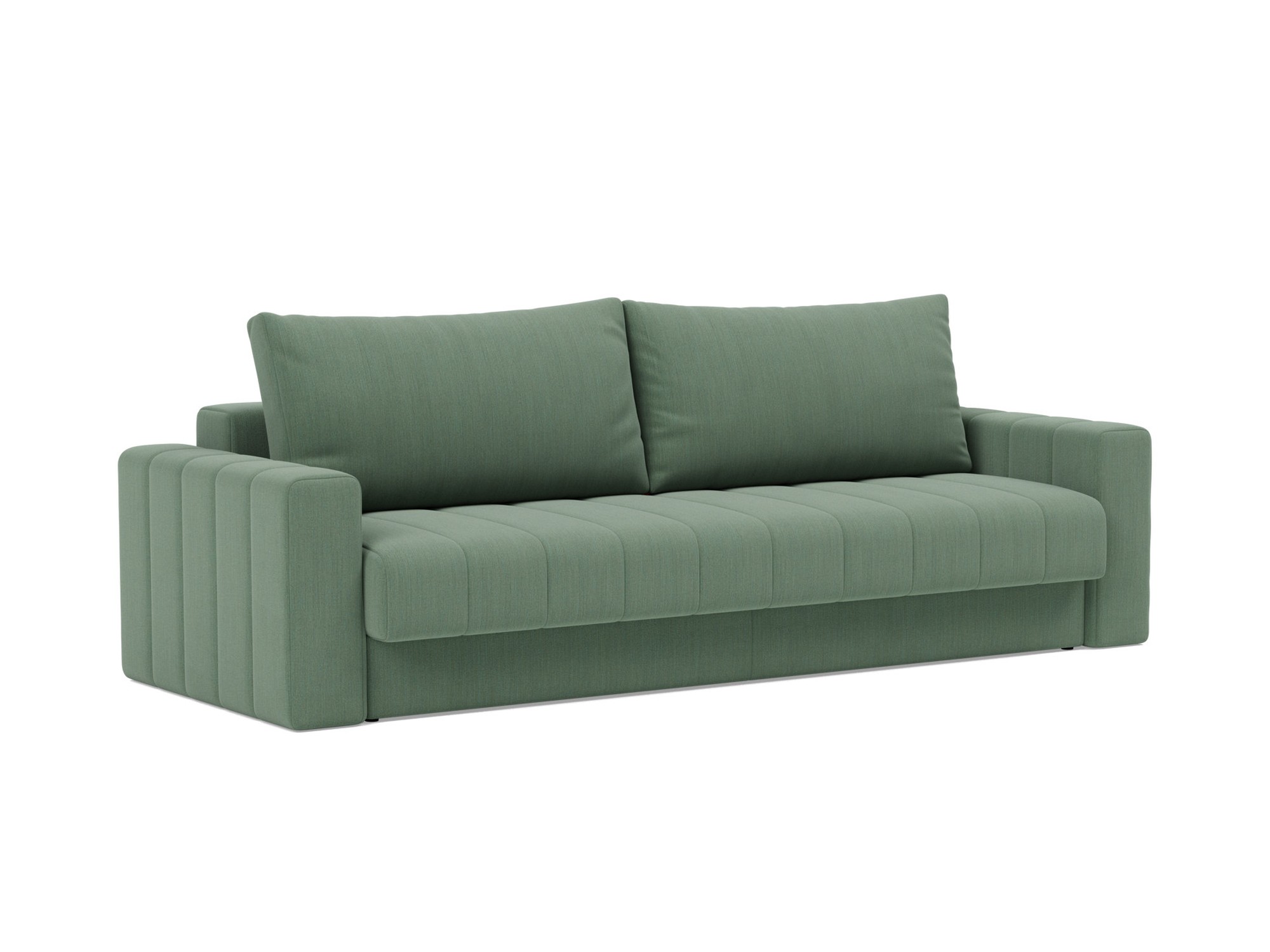 Schlafsofa Akello mit Armlehnen Flachgewebe Elegance 518-Green