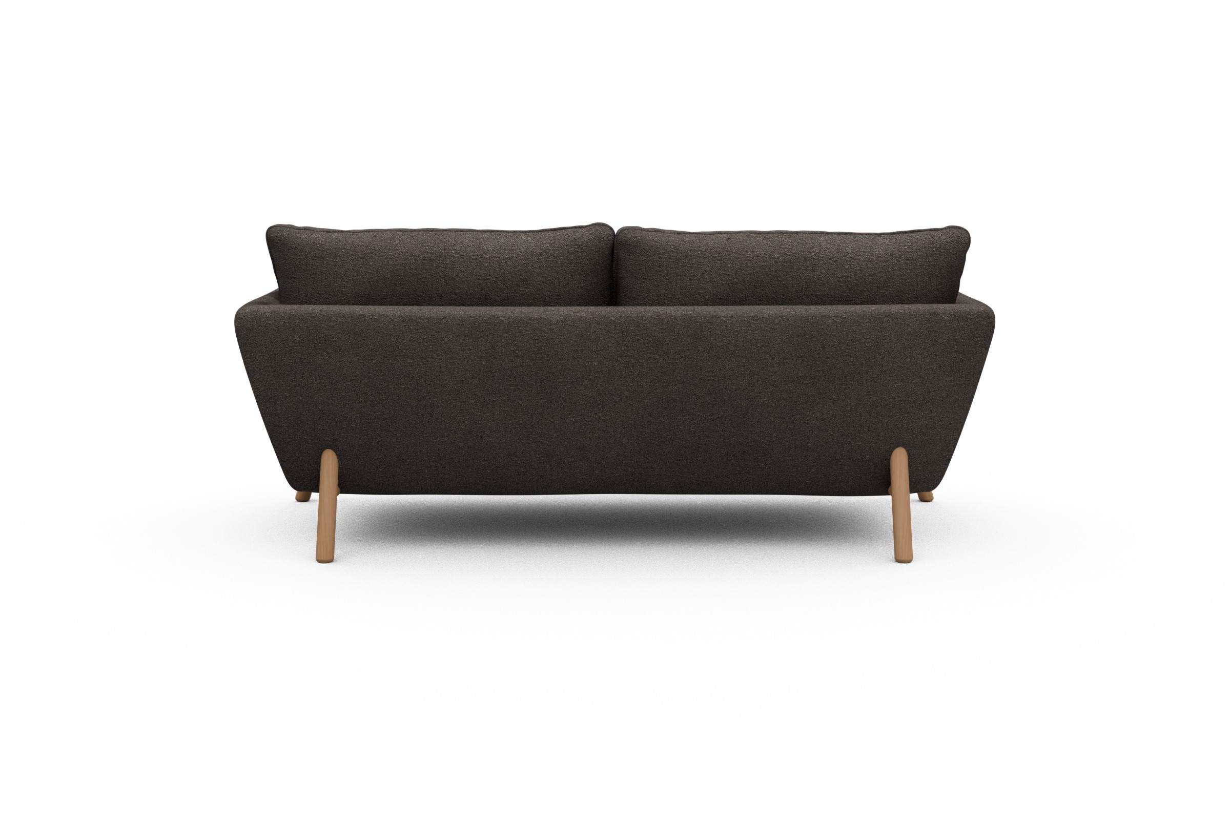 Sofa Emil 2-Sitzer Beinfarbe Eiche Natur Boucle-Taupe