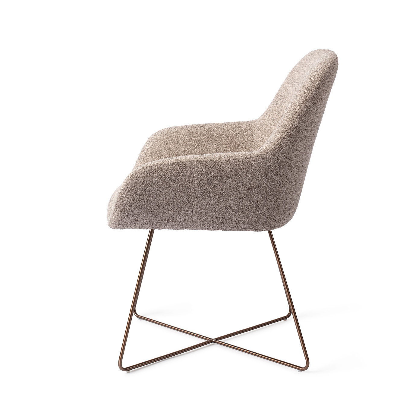 Jesper Home Esszimmerstuhl Kushi Stone Haze Cross Rose