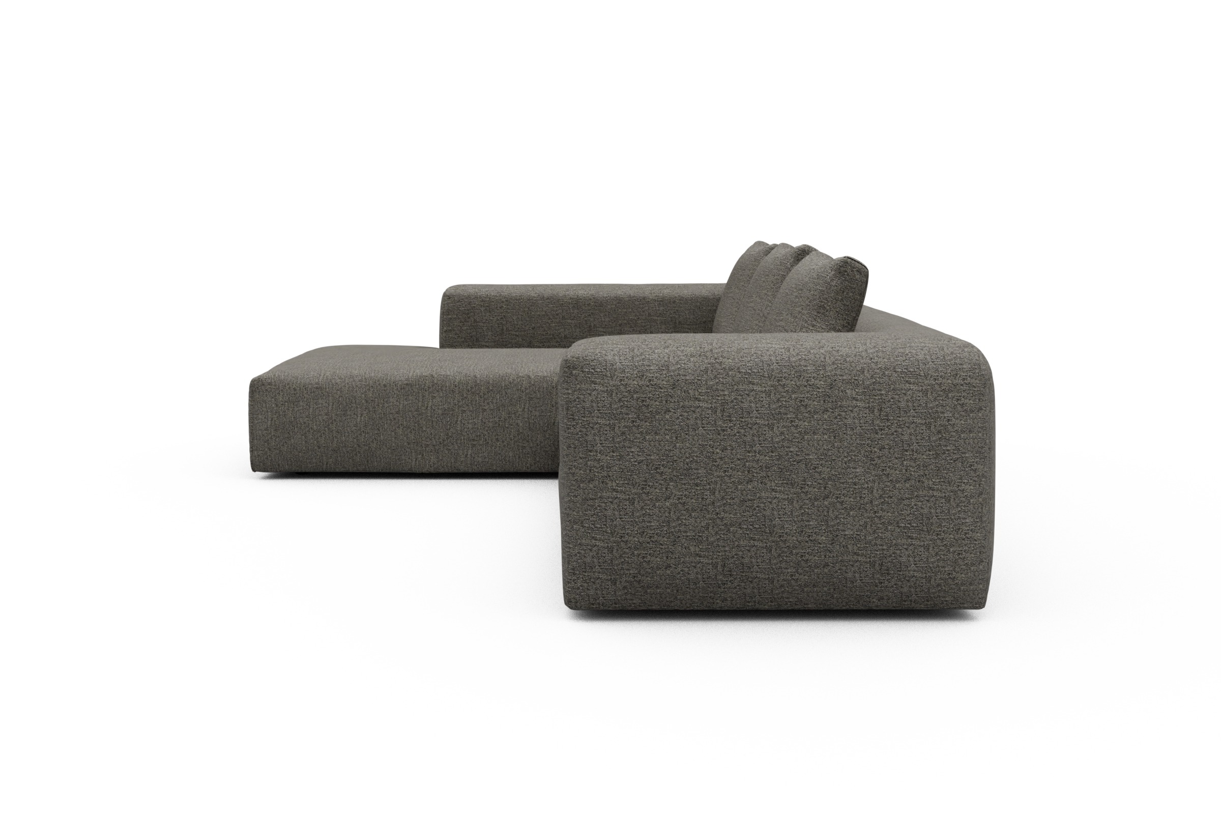 Ecksofa Fred Relax-Ecke links mit 2,5-Sitzer Carreno-Sepie-Brown