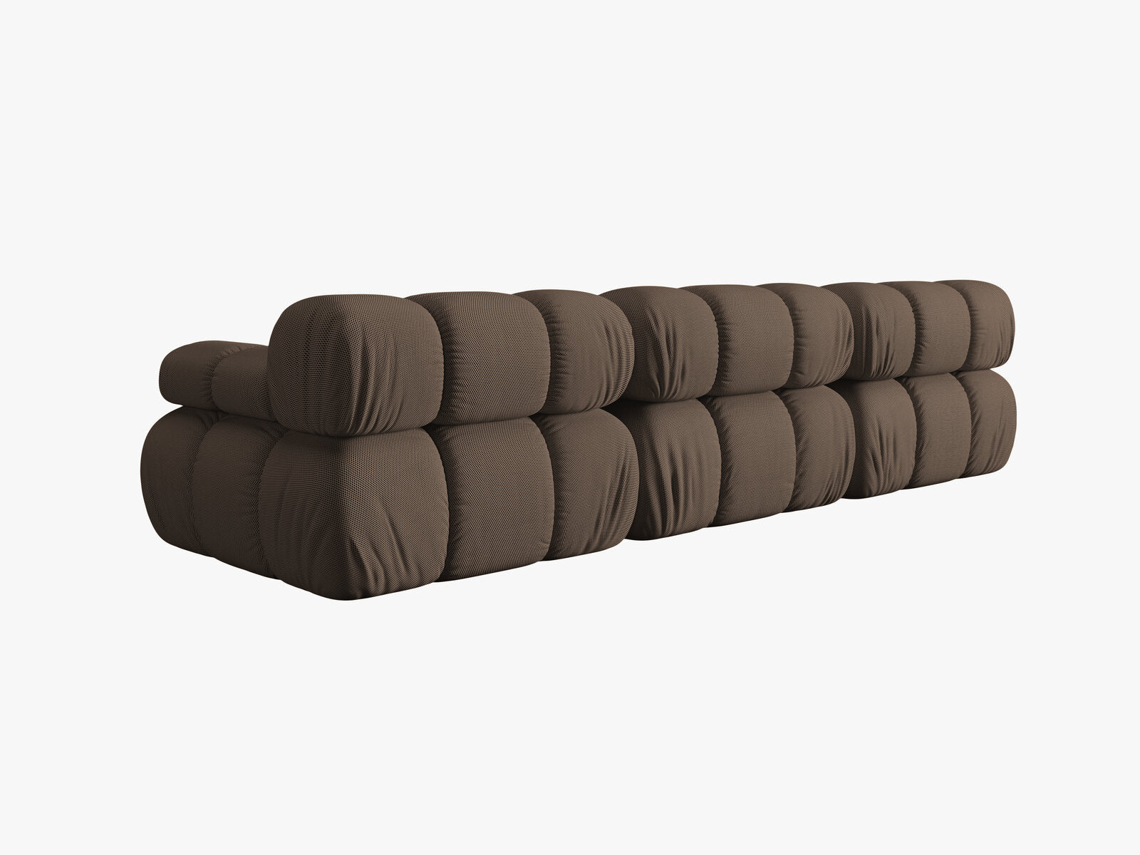 Micadoni Modulares Sofa Bellis 3-Sitzer 3D-Stoff Sonic Braun