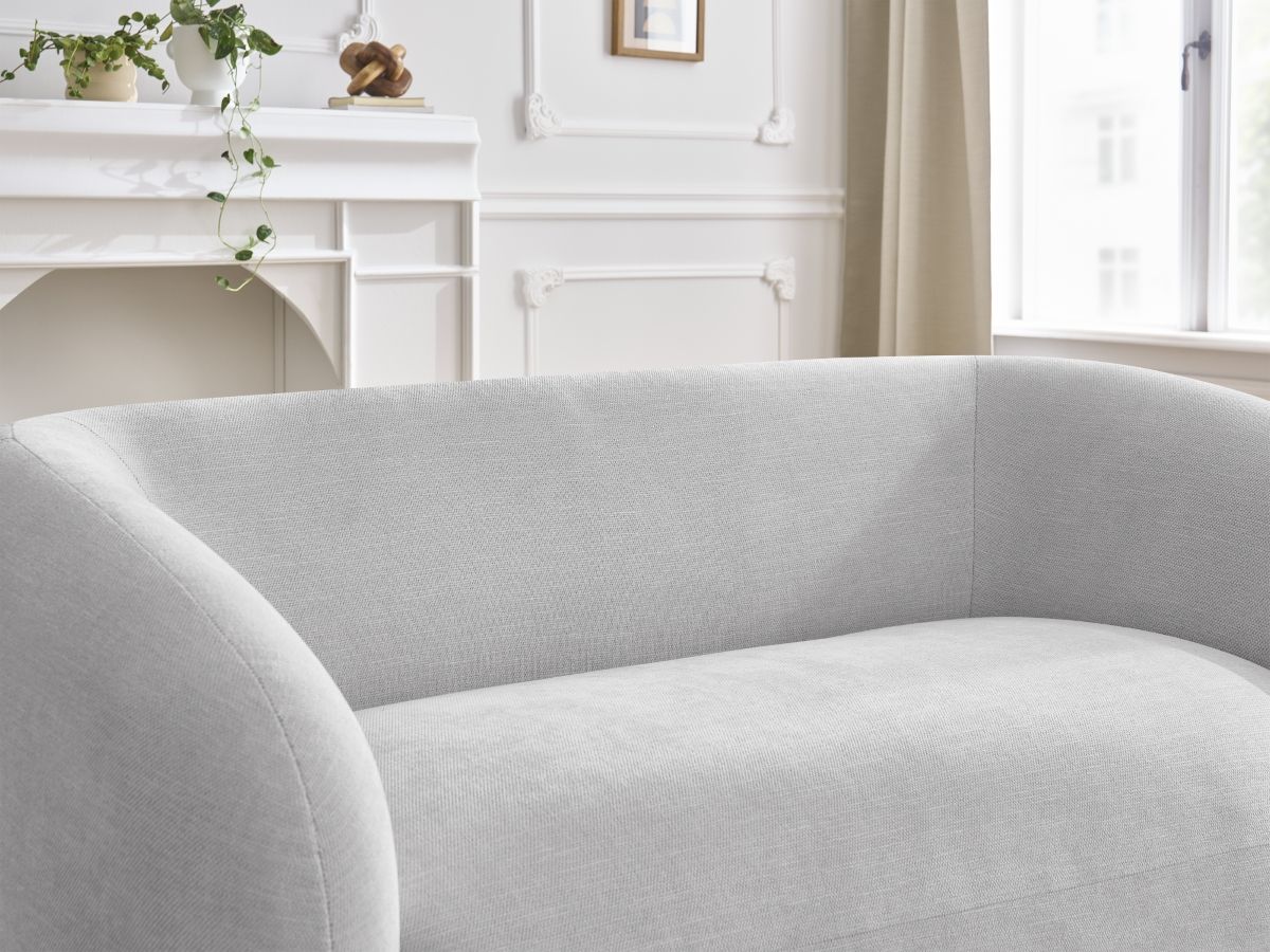 Bobochic Celine Sofa 2-Sitzer Stoff Hellgrau