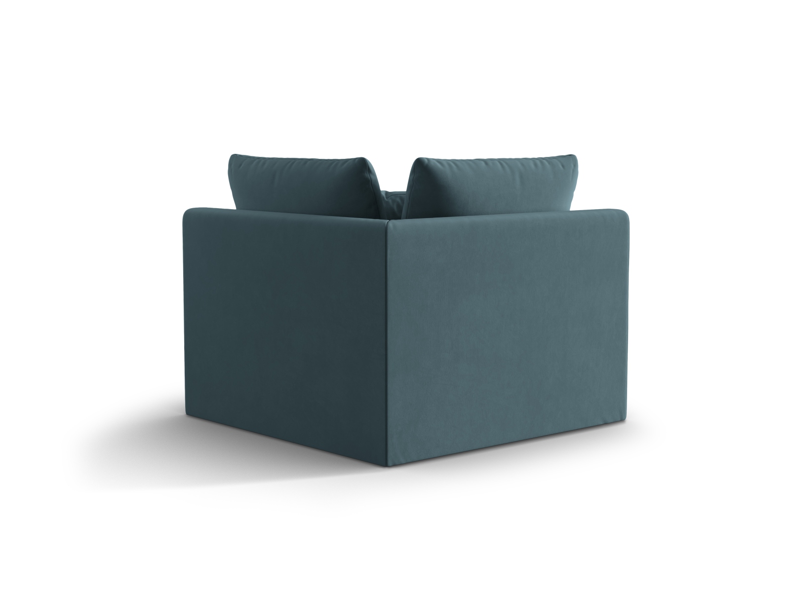 Micadoni Symmetrisches Eckmodul Bloom Samt Casino Pastellblau