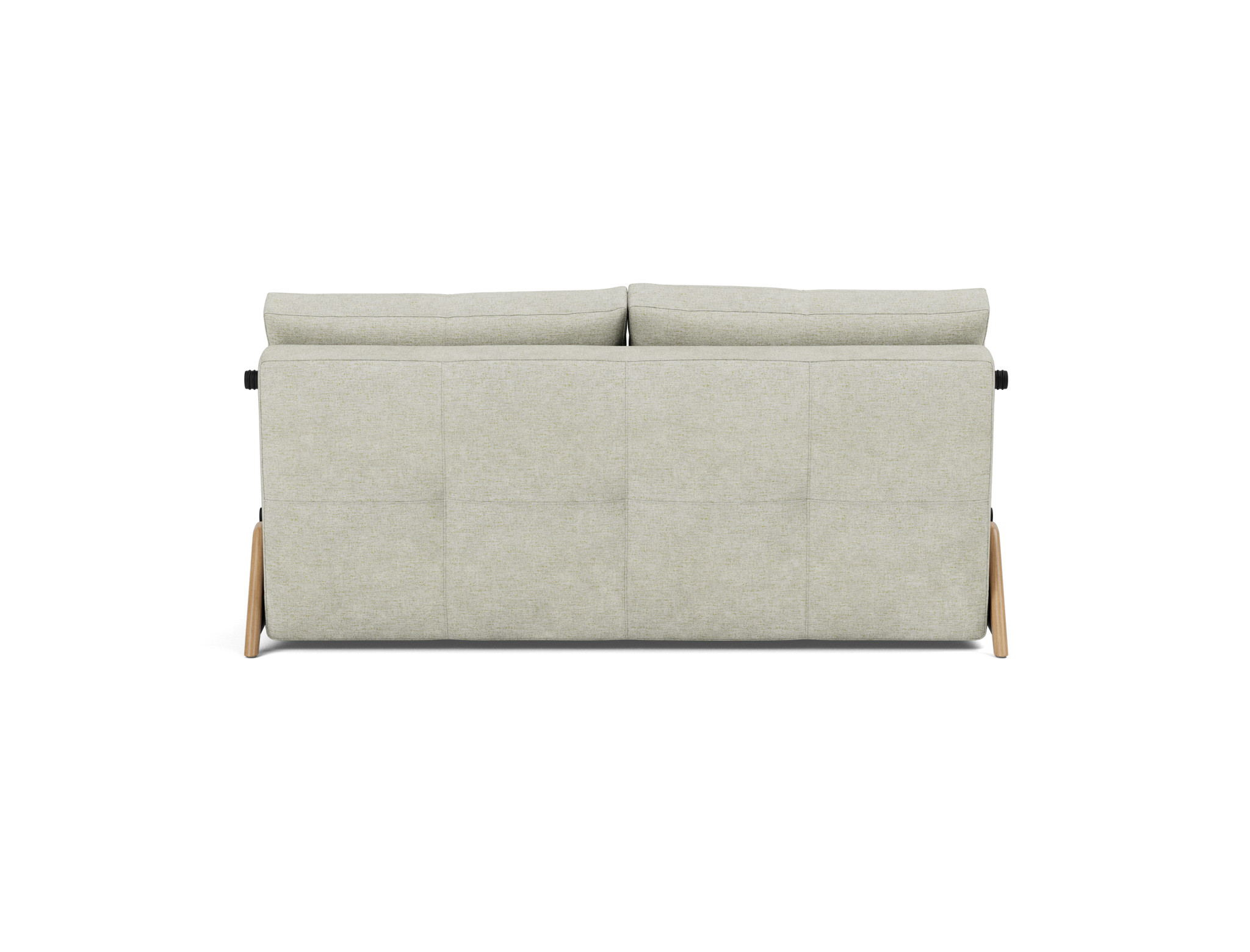 Schlafsofa Cubed 160 Flachgewebe Avella 280-Sand Beine Eiche