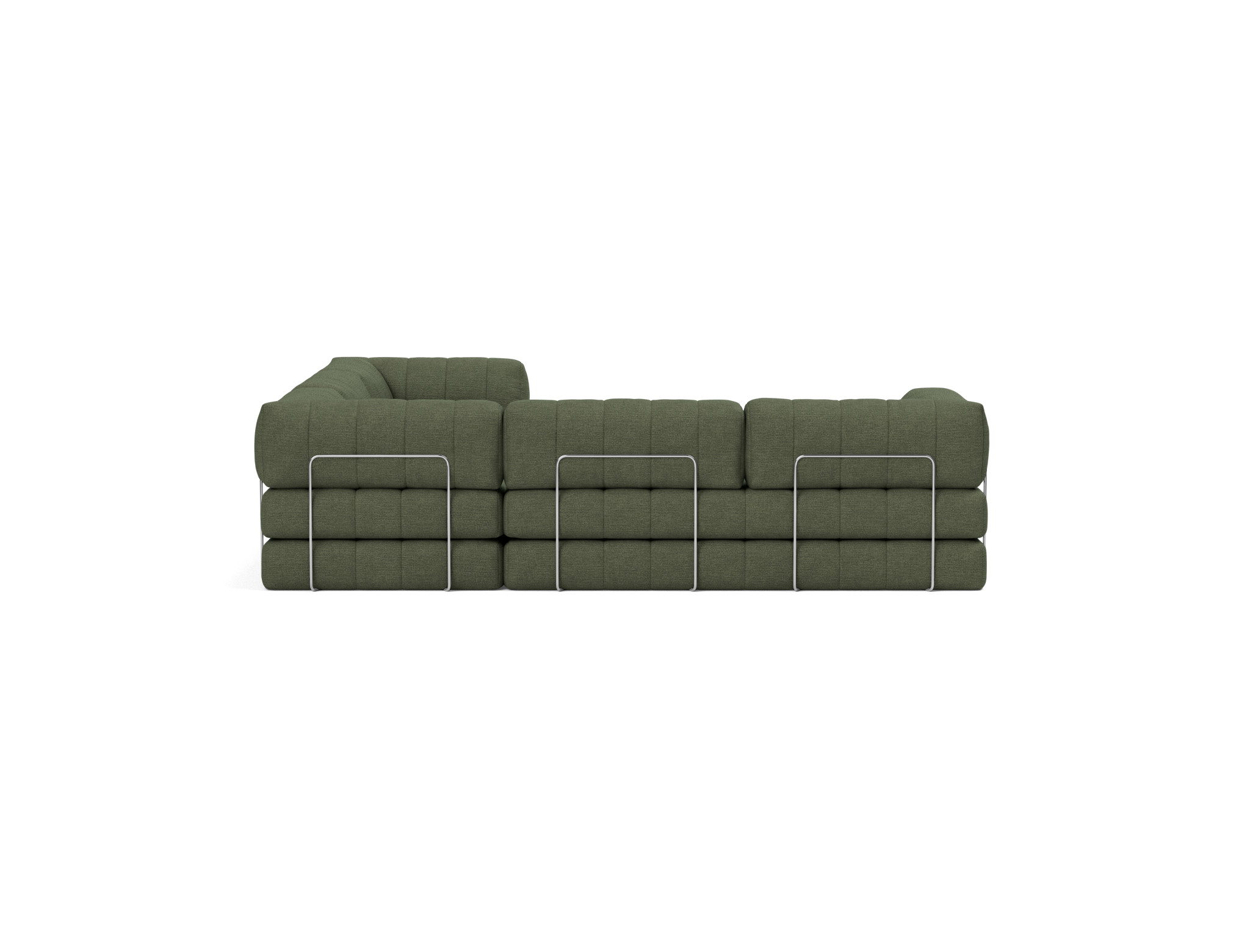 Eck-Schlafsofa CozyPad mit Armlehnen Strukturierter Stoff Taura 353-Forest