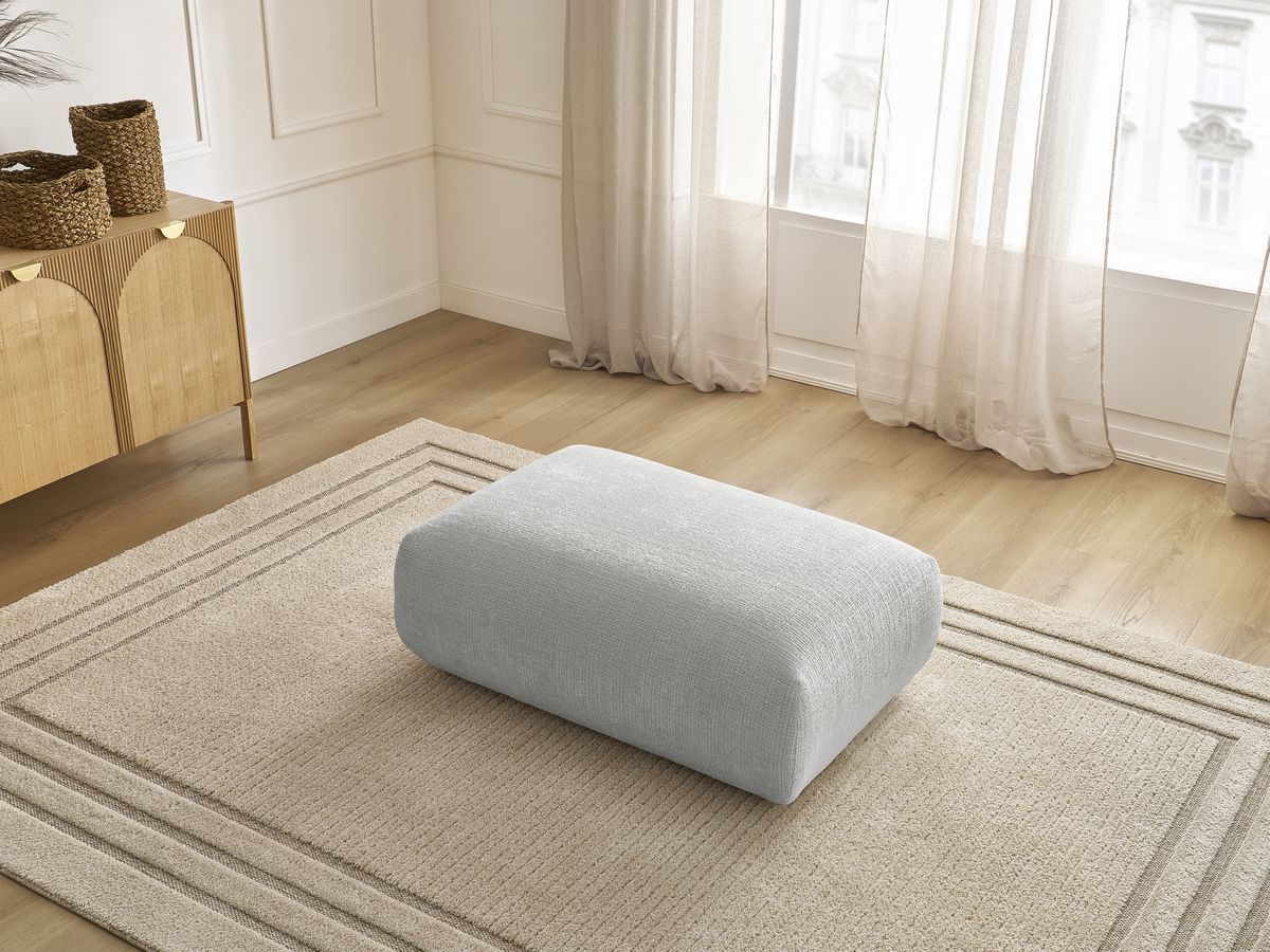 Bobochic Sirius Sofa 1-Sitzer Strukturstoff Hellgrau