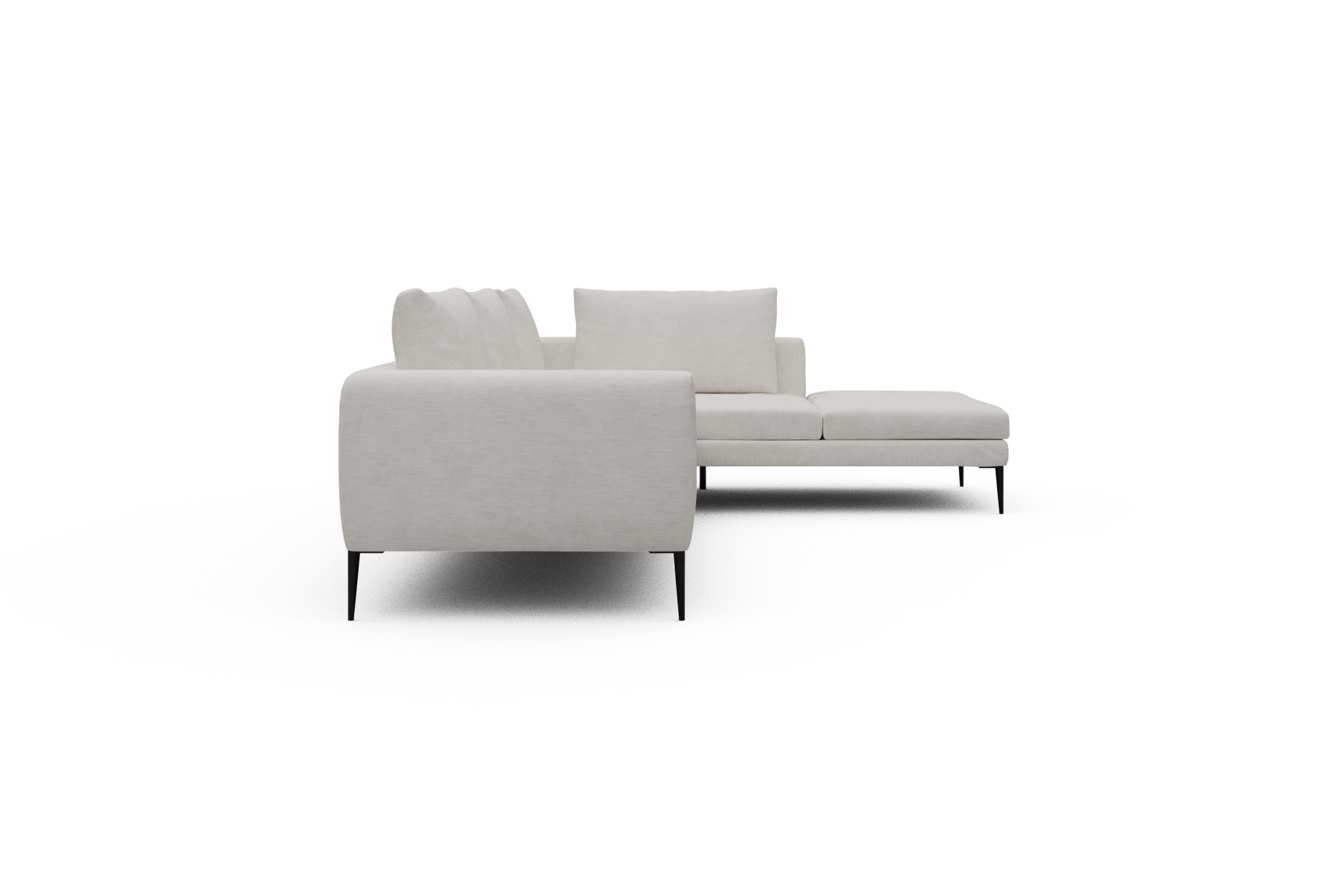 Ecksofa Paul Relax-Ecke links mit 3-Sitzer Vivus-Dusty-Off-White