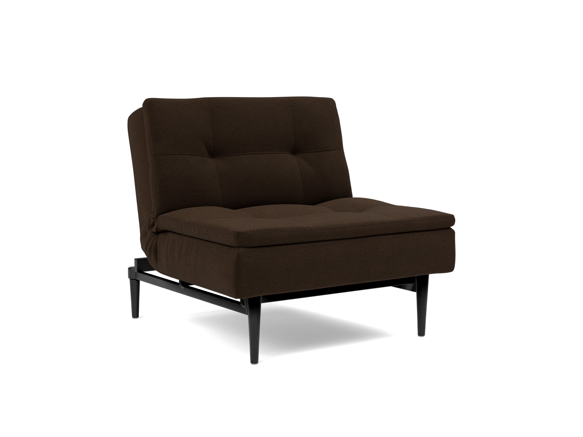 Sessel Dublexo Strukturierter Stoff Taura 358-Chocco Beine Styletto Eiche schwarz