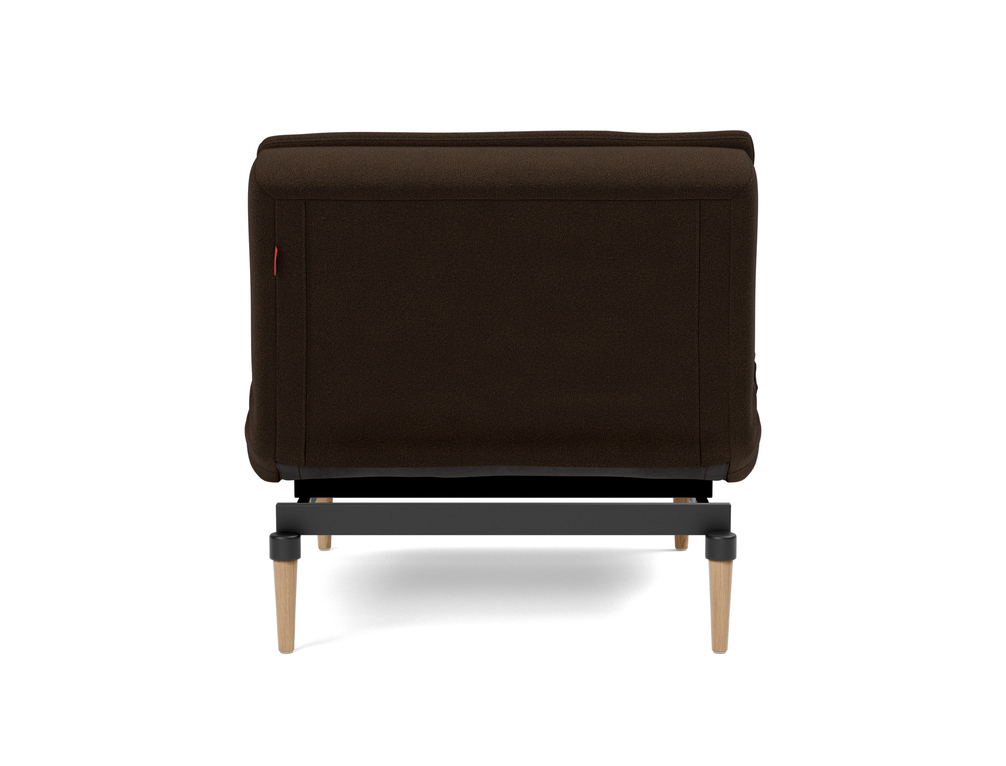 Sessel Dublexo Strukturierter Stoff Taura 358-Chocco Beine Styletto Eiche hell