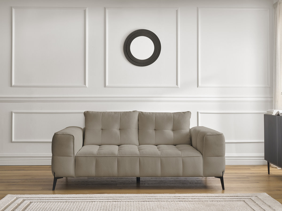 Bobochic Anis Sofa 2-Sitzer Strukturstoff Taupe