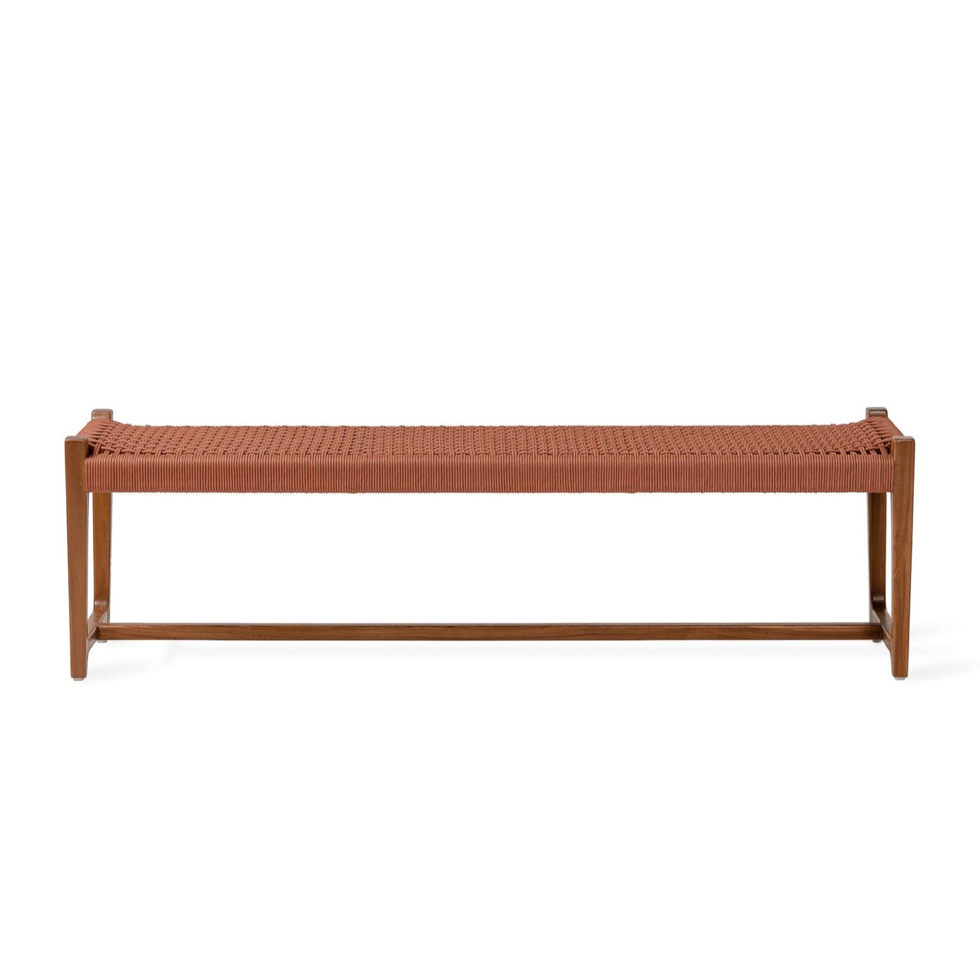 Jesper Home Outdoor-Bank Kuwana Cinnamon-Weave Gestell Bernstein 160cm moebelfaktor