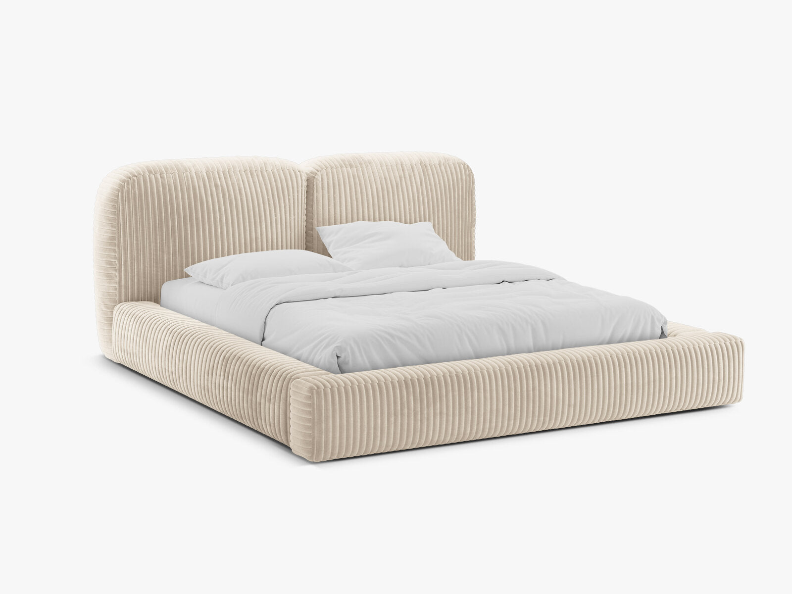 Micadoni Stauraumbett mit Kopfteil Martina Kord Tilia Helles Beige 200x200