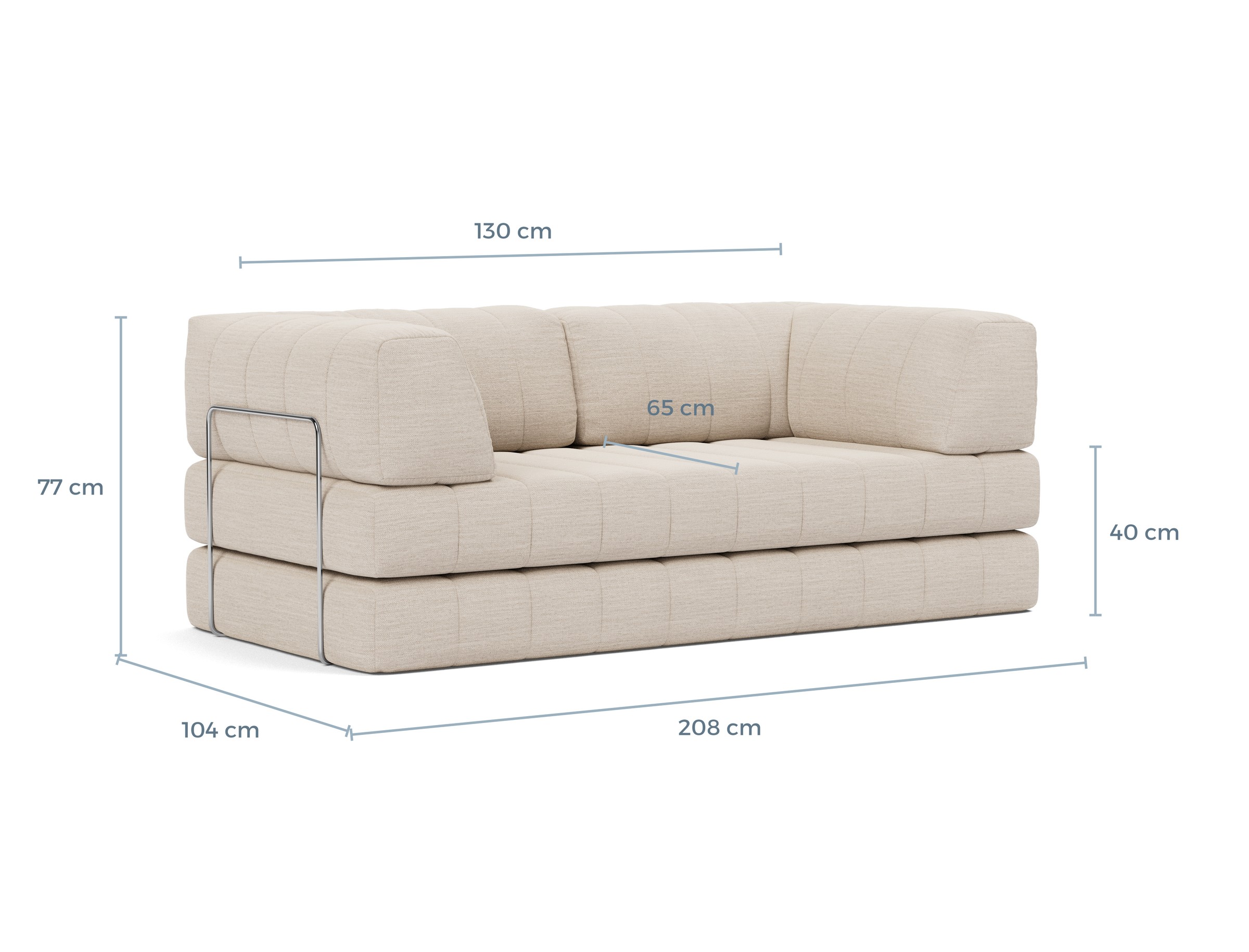 Schlafsofa CozyPad mit Armlehnen