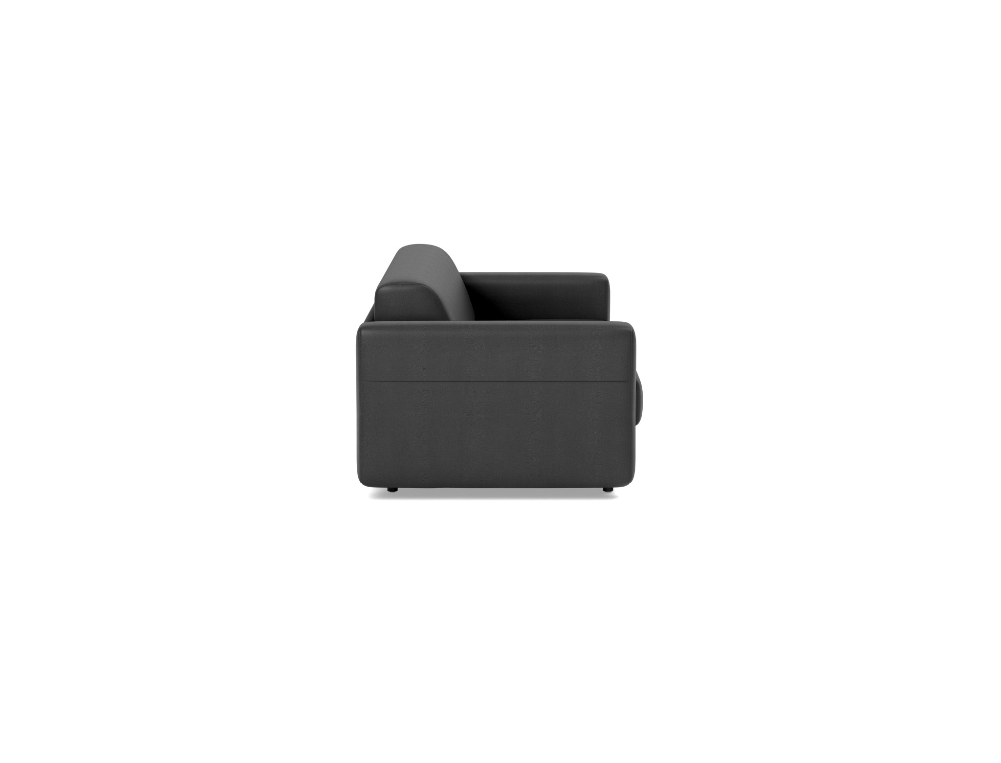 Schlafsofa Killian mit Taschenfederkernmatratze 160 Lederoptik Faunal 550-Black