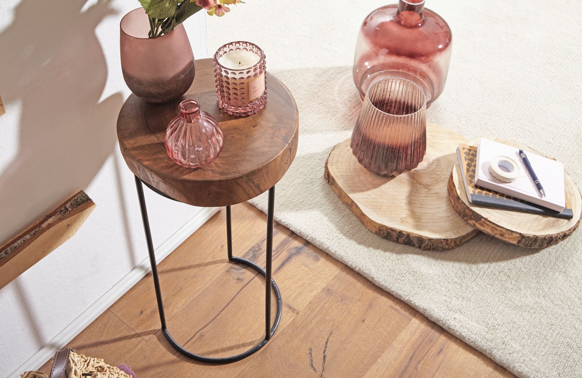 Beistelltisch Alden Massivholz Sheesham Höhe 55 cm